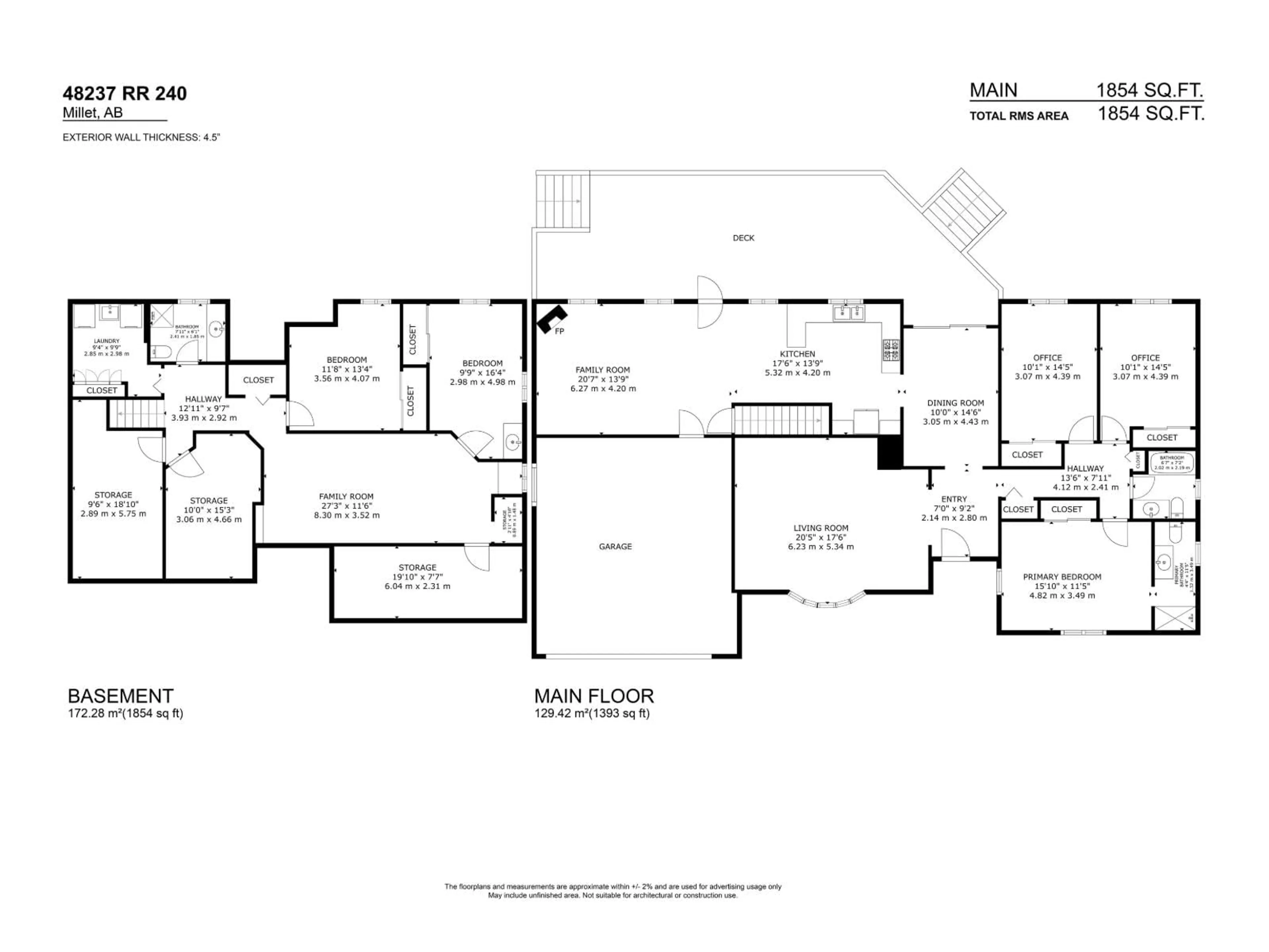 Floor plan for 48237 RGE RD 240, Rural Leduc County Alberta T0C1Z0
