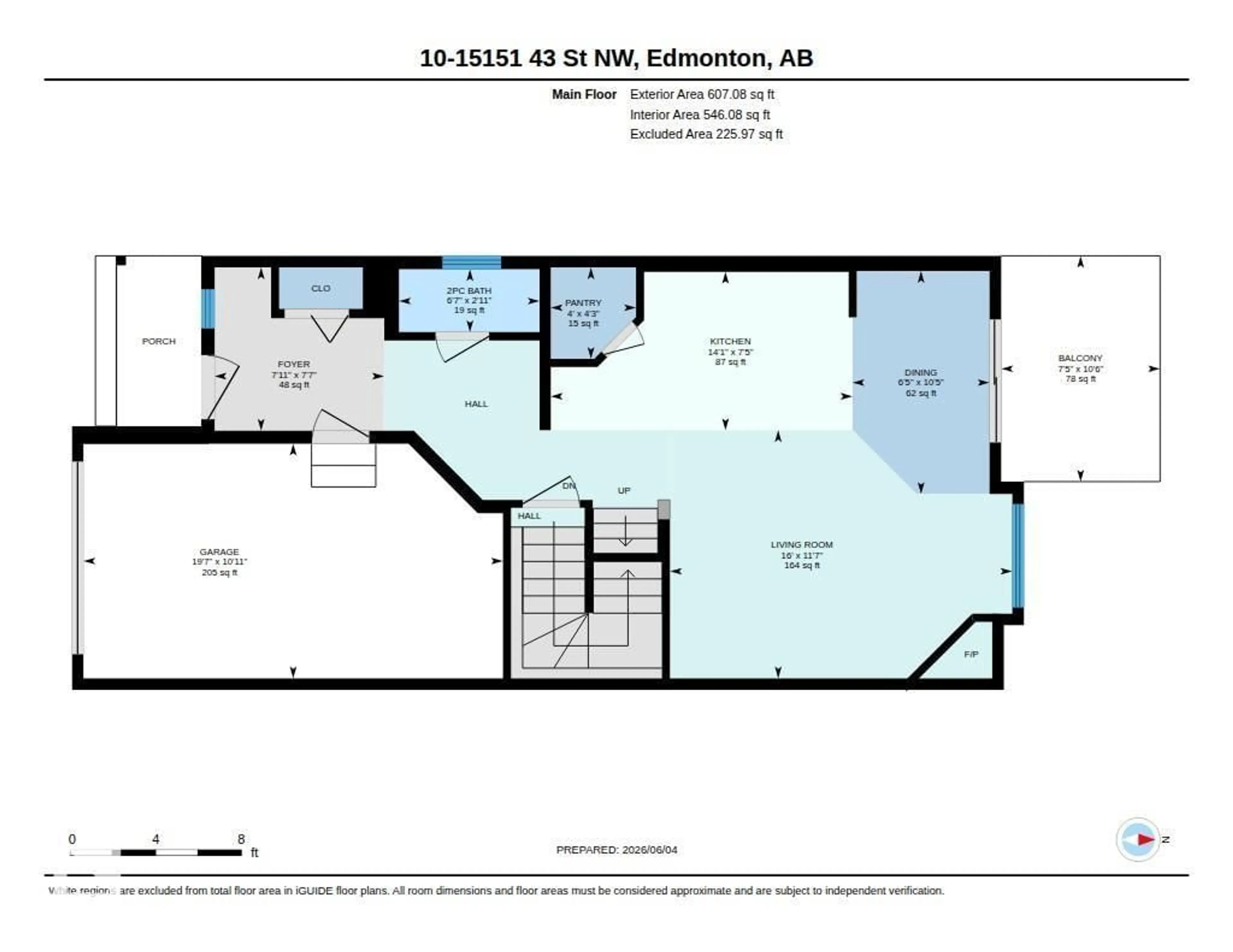 Floor plan for #10 - 15151 43 ST, Edmonton Alberta T5Y0L3