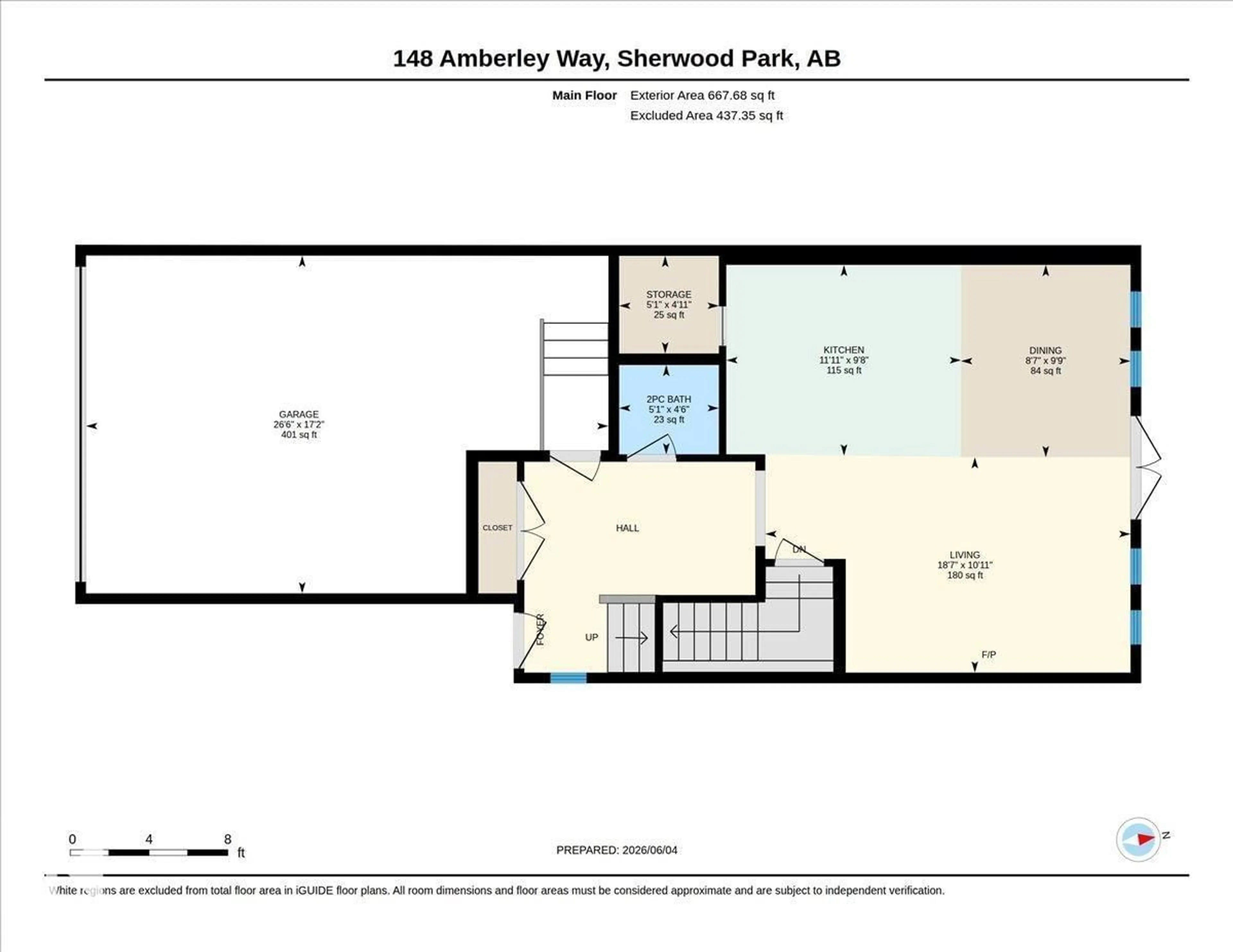 Floor plan for 148 AMBERLEY WY, Sherwood Park Alberta T8H0X2