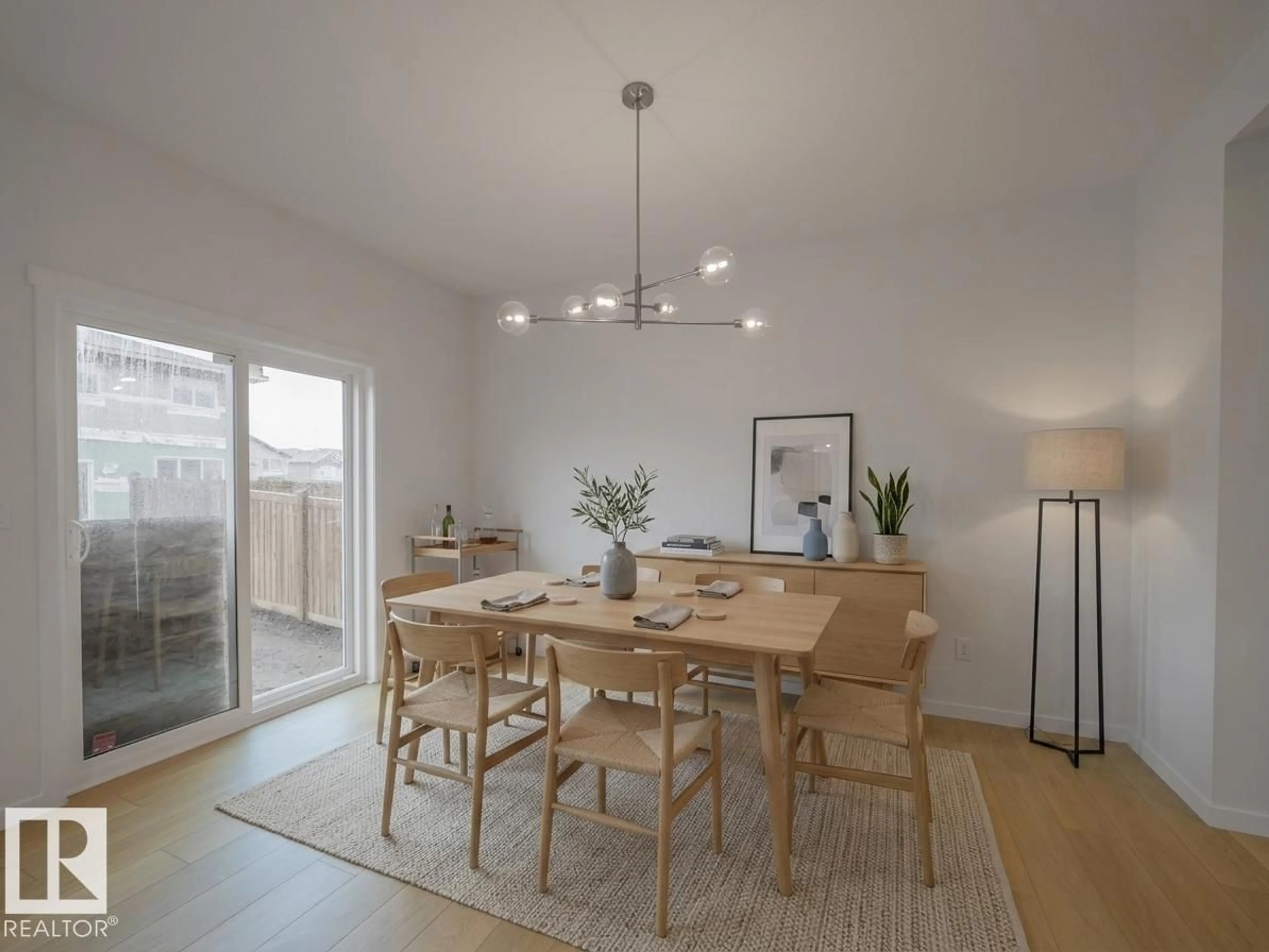 Dining room, wood/laminate floor for NW - 2420 205 ST, Edmonton Alberta T6M1N6