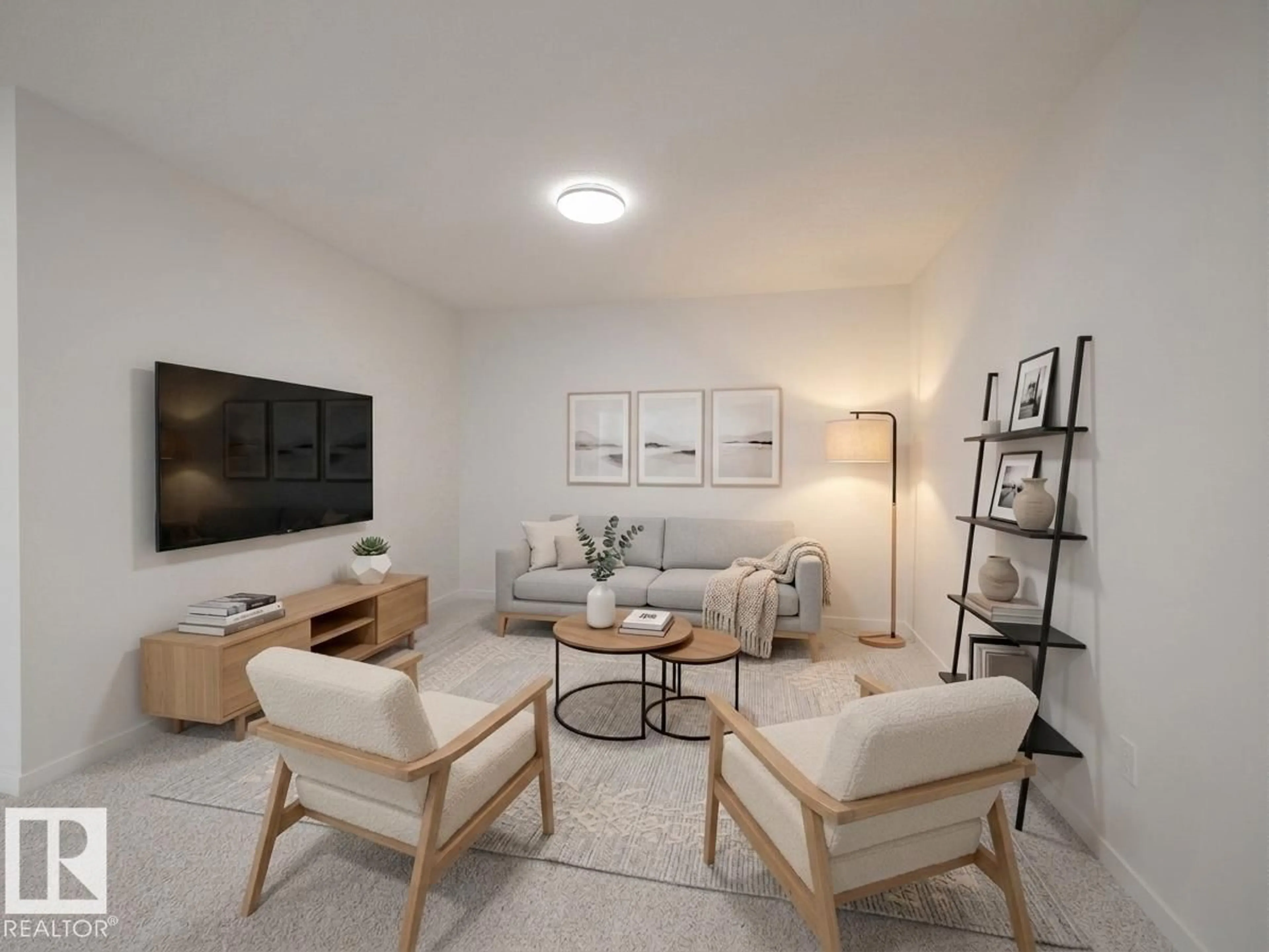 Living room with furniture, unknown for NW - 2420 205 ST, Edmonton Alberta T6M1N6
