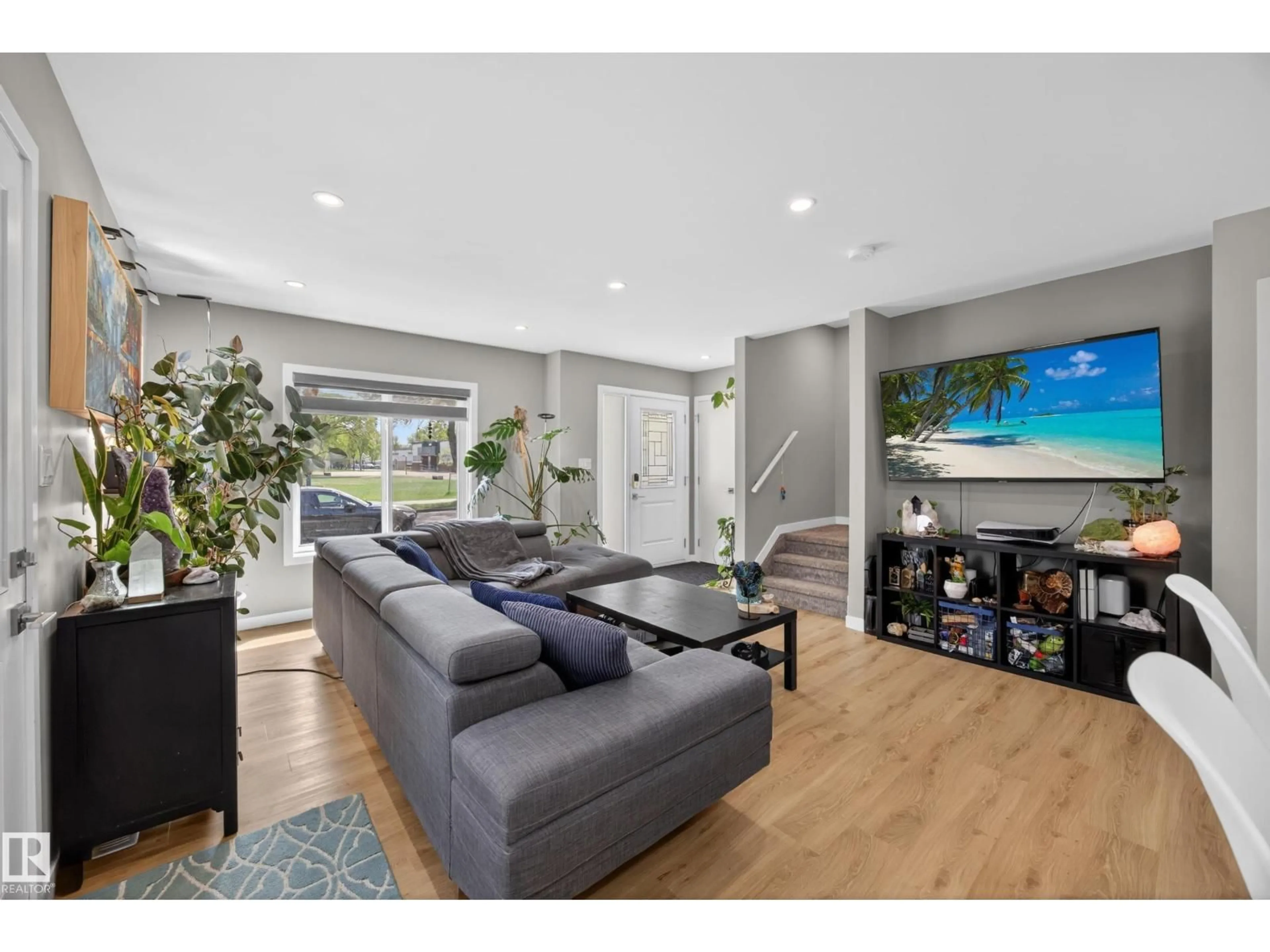 Living room with furniture, unknown for 12604 116 AV, Edmonton Alberta T5M2S3