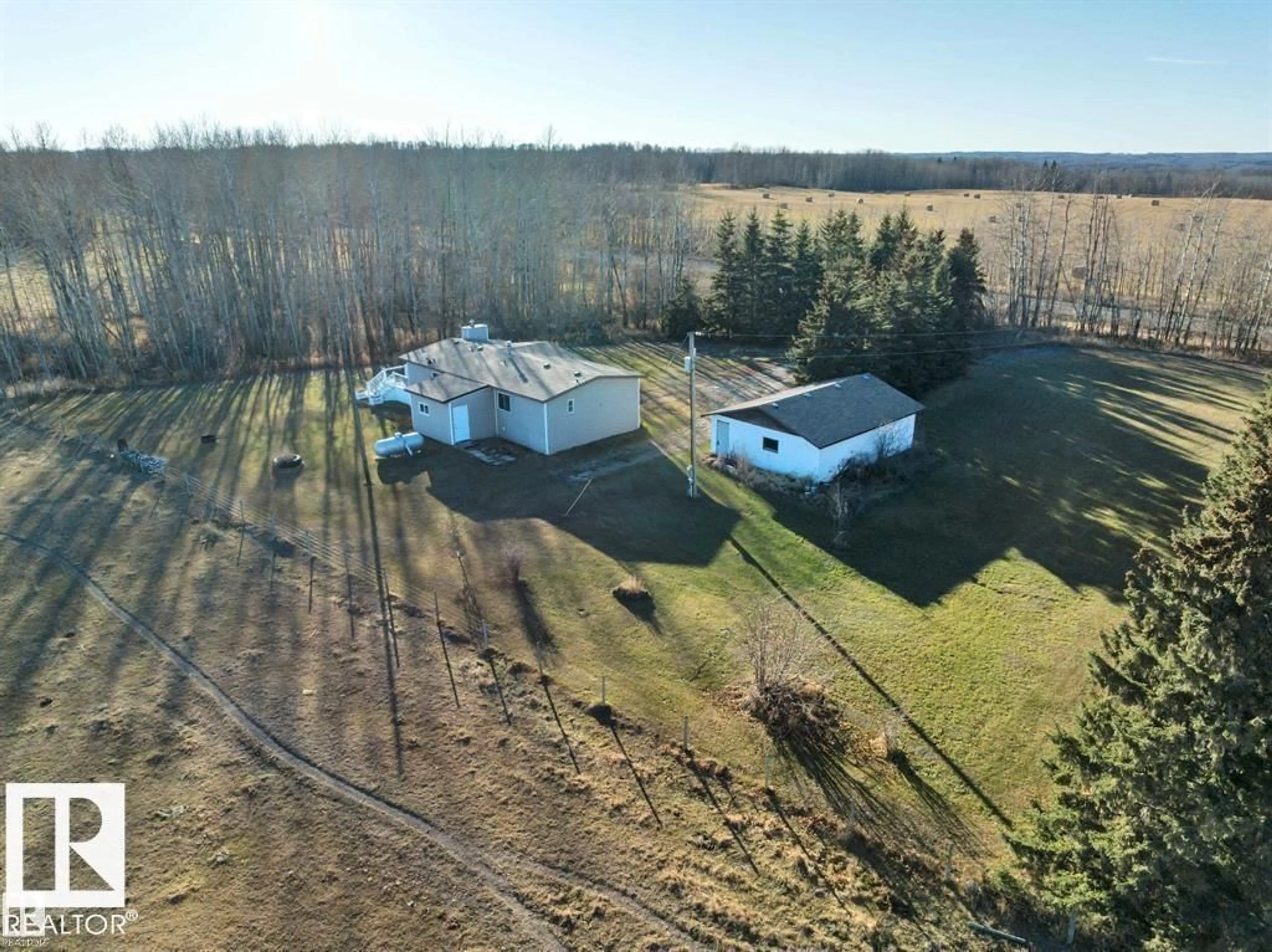 A pic from outside/outdoor area/front of a property/back of a property/a pic from drone, building for 465051 RGE ROAD 41, Rural Wetaskiwin County Alberta T0C2X0