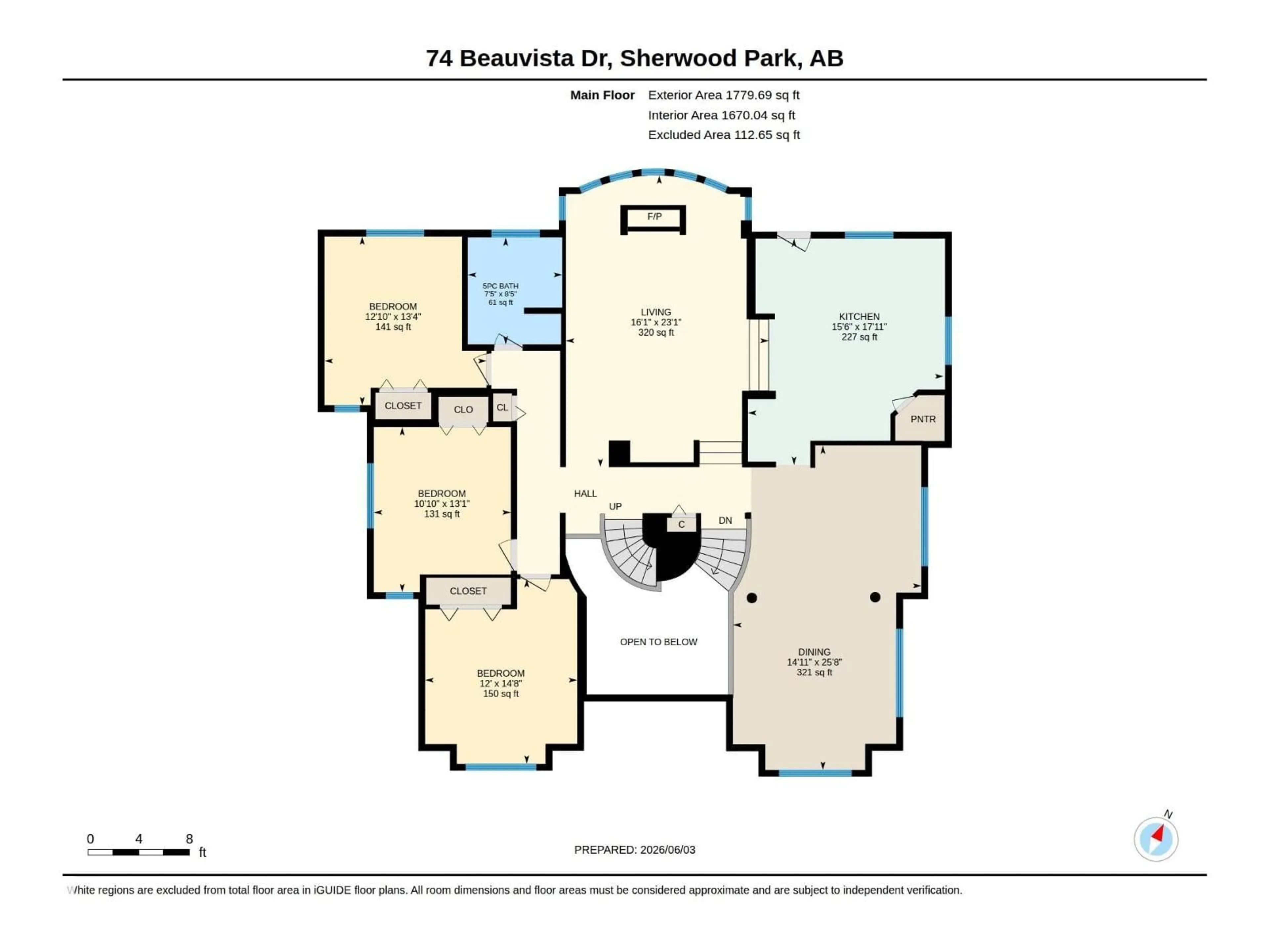 Floor plan for 74 BEAUVISTA DR, Sherwood Park Alberta T8A3X1