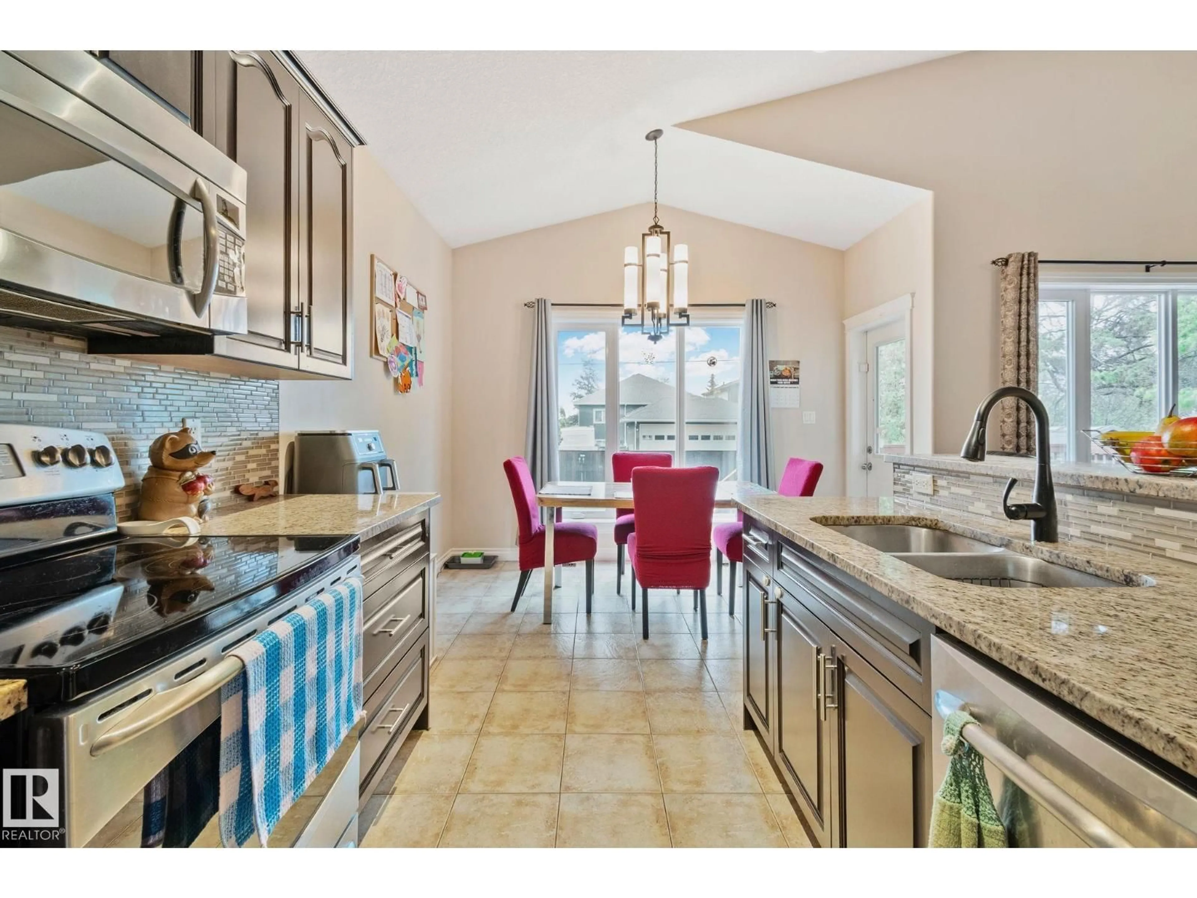 Open concept kitchen, ceramic/tile floor for NW - 9833 153 ST, Edmonton Alberta T5P2A6