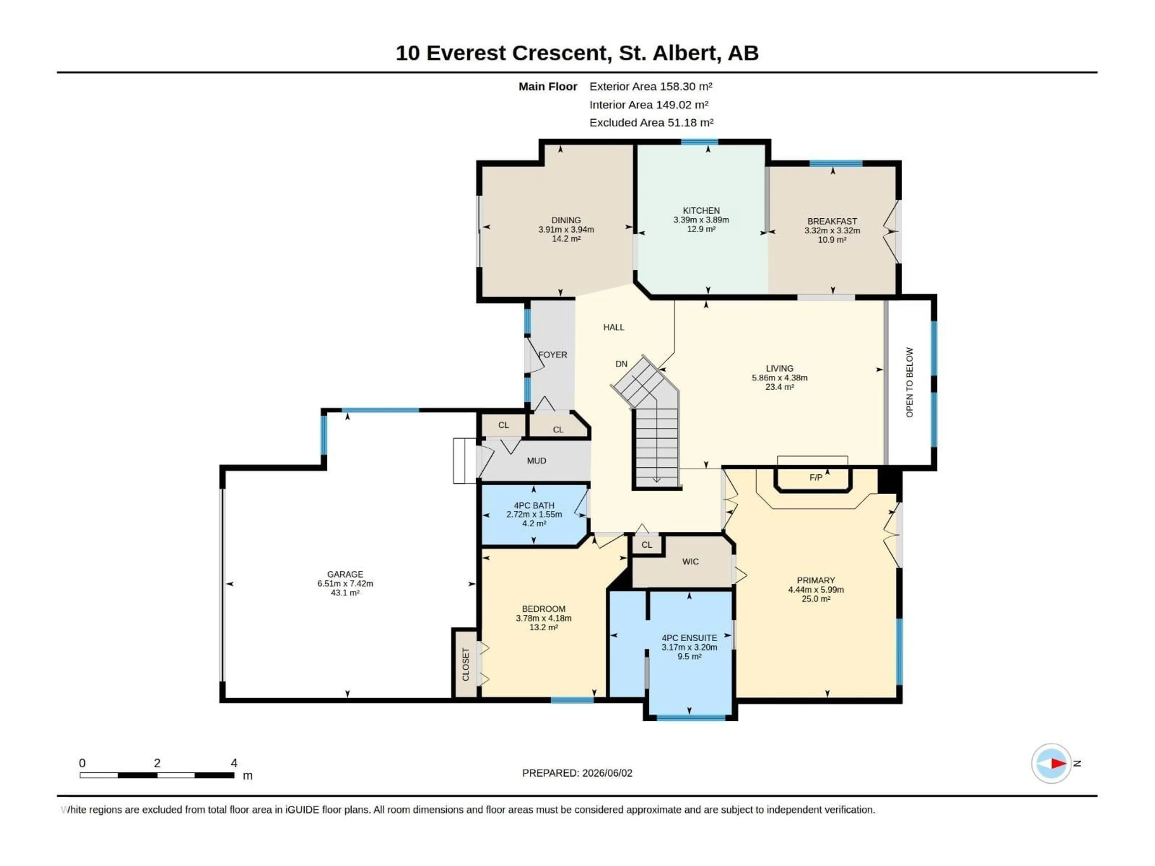 Floor plan for 10 EVEREST CR, St. Albert Alberta T8N6C3