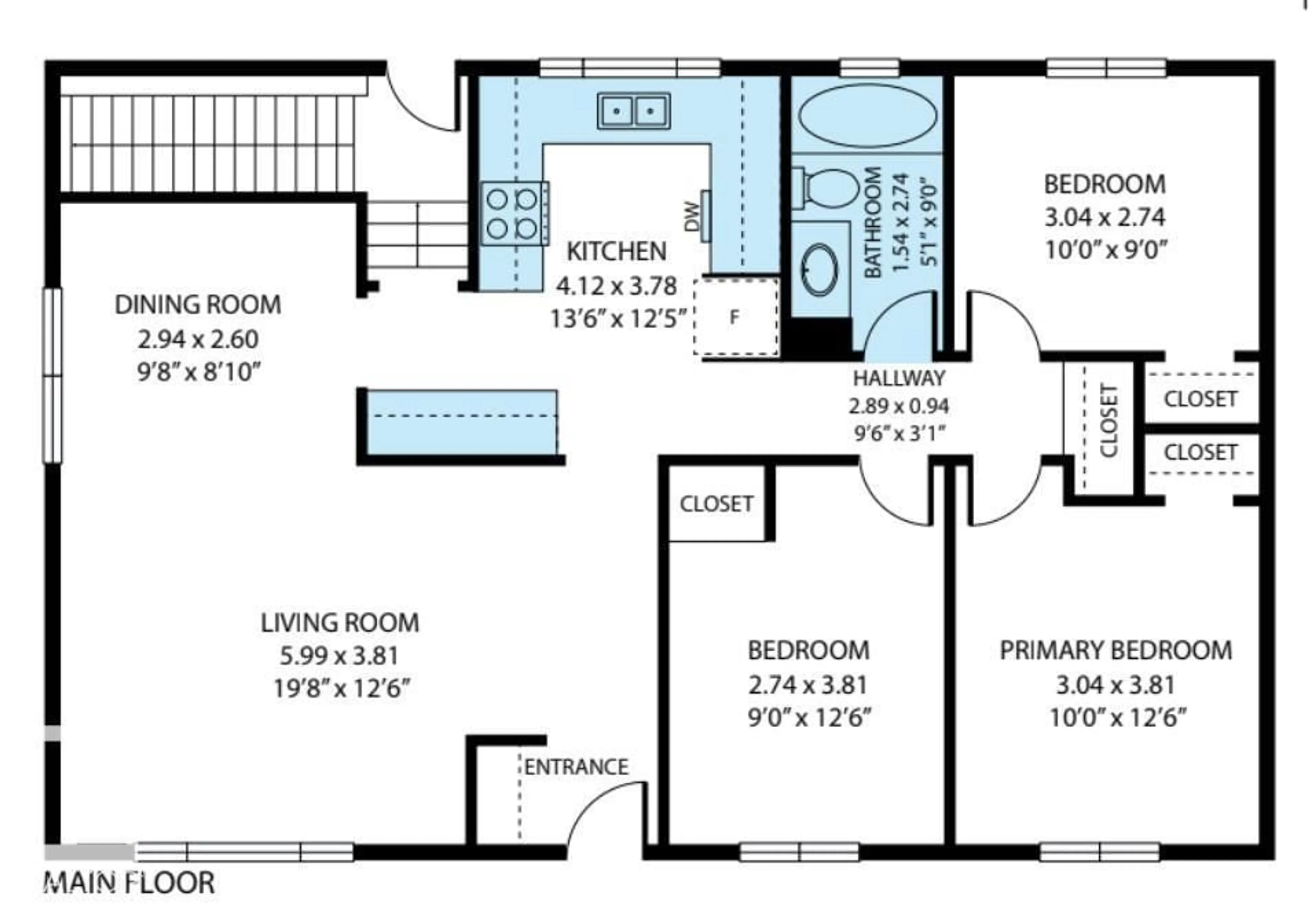 Floor plan for 13331 64 ST, Edmonton Alberta T5A0Y6