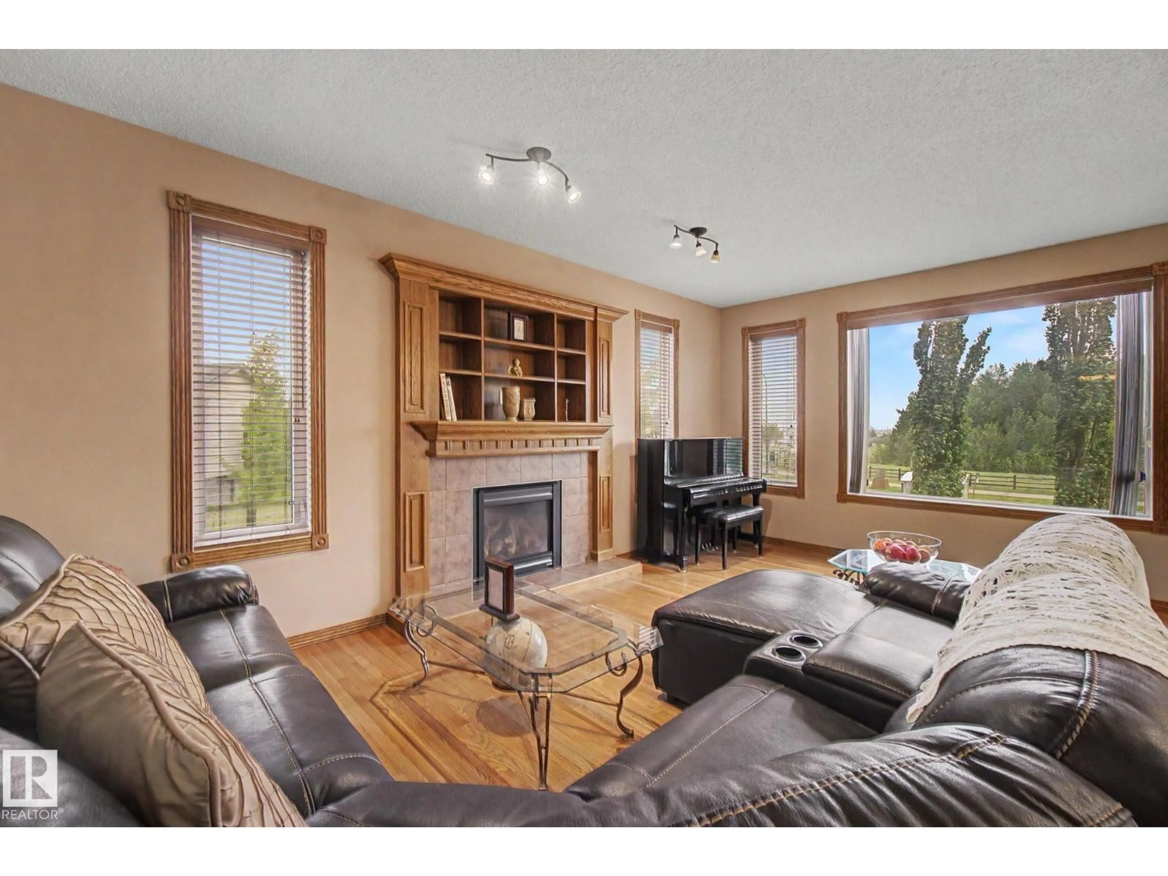 Living room with furniture, wood/laminate floor for 20703 90 AV, Edmonton Alberta T5T1T4