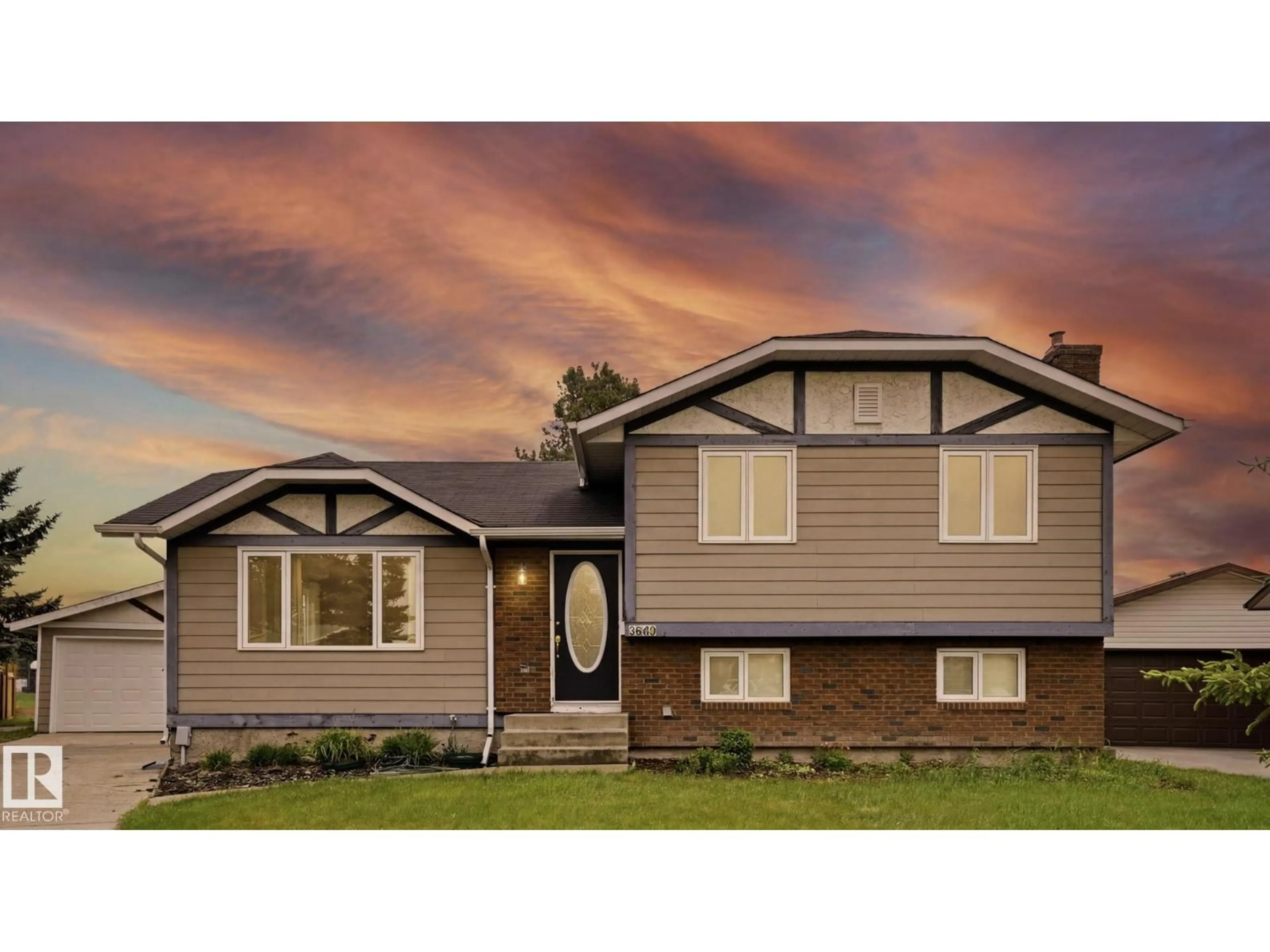 Home with vinyl exterior material, street for 4309 47 ST, Beaumont Alberta T4X1G2