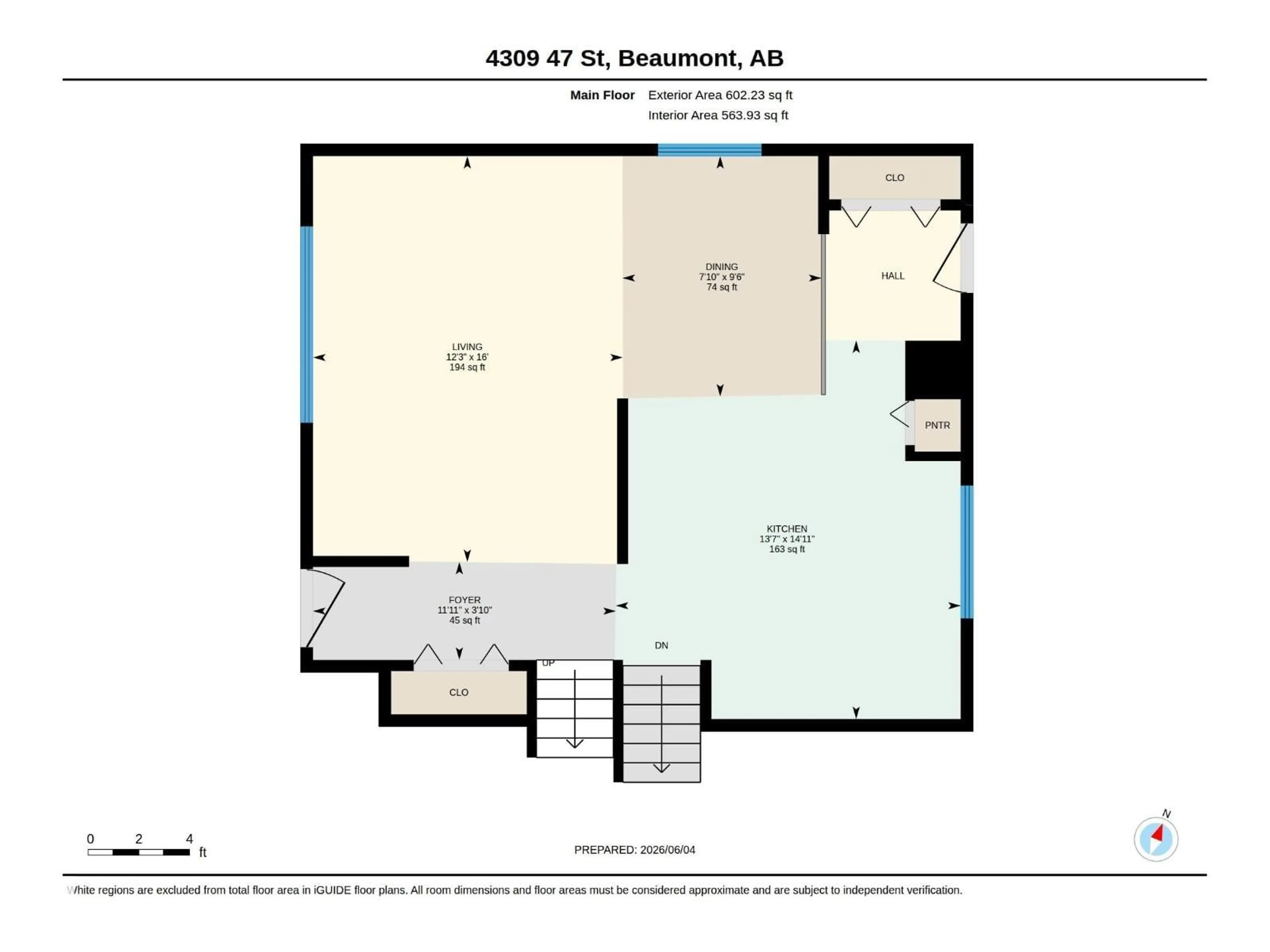 Floor plan for 4309 47 ST, Beaumont Alberta T4X1G2