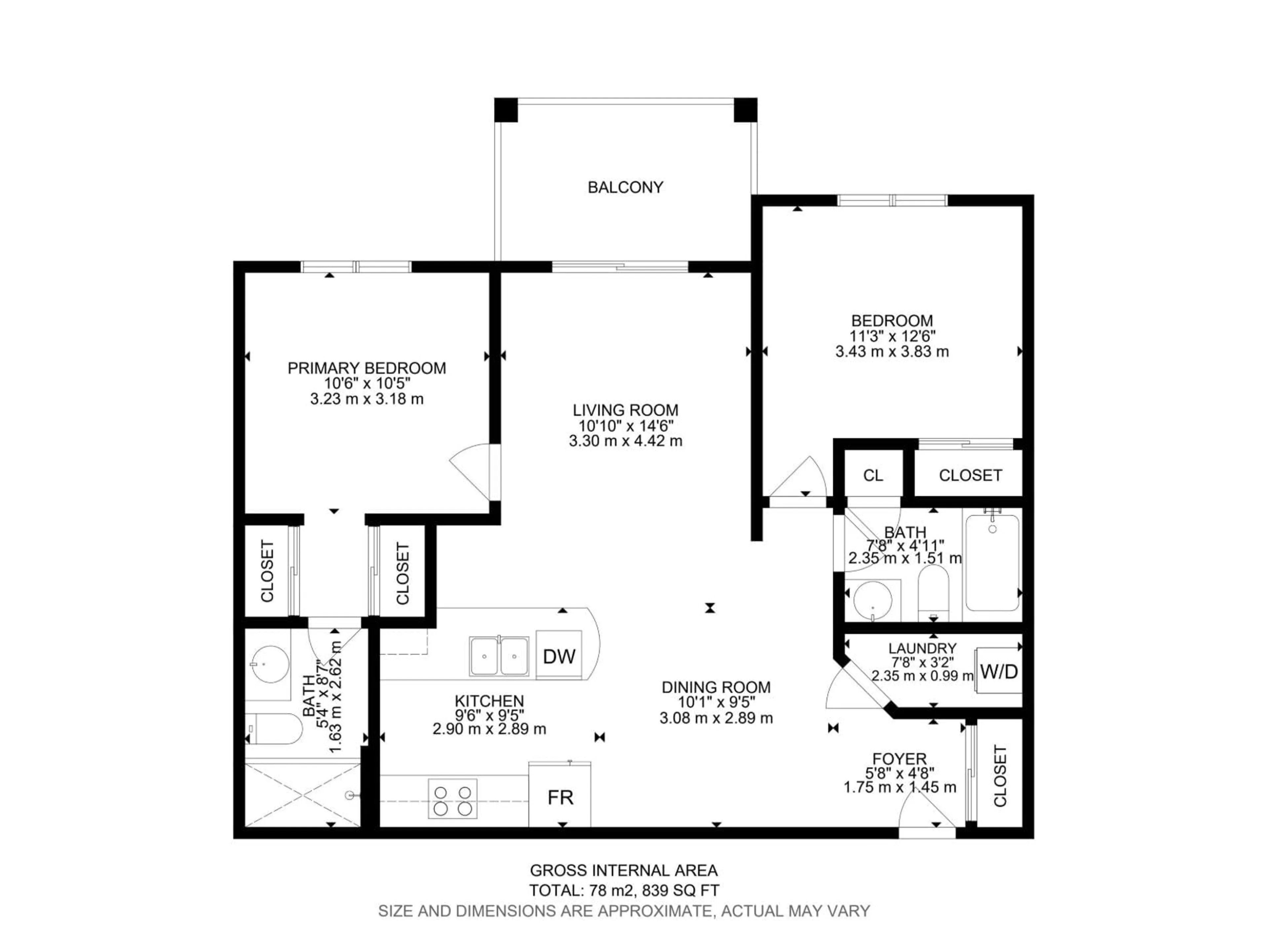 Floor plan for 359 7805 71 ST NW, Edmonton Alberta T6B3V6