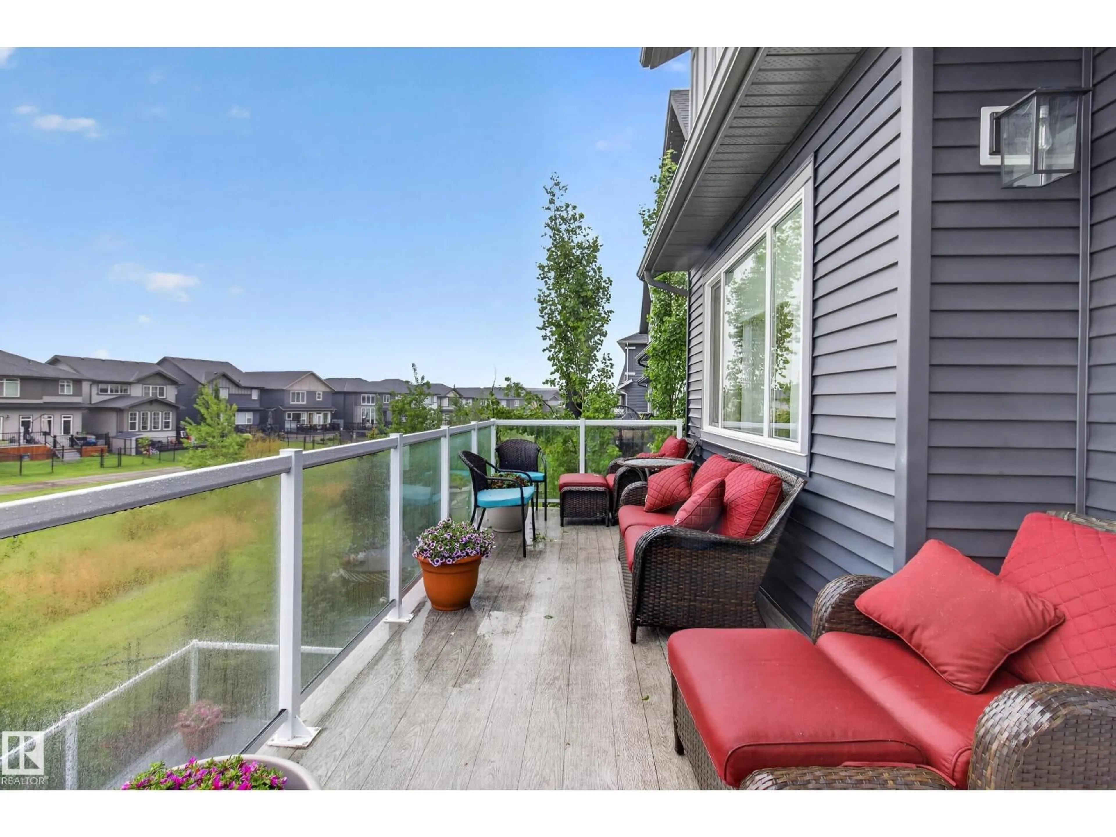 Patio, water/lake/river/ocean view for 133 ABERDEEN CR, Sherwood Park Alberta T8H2X3