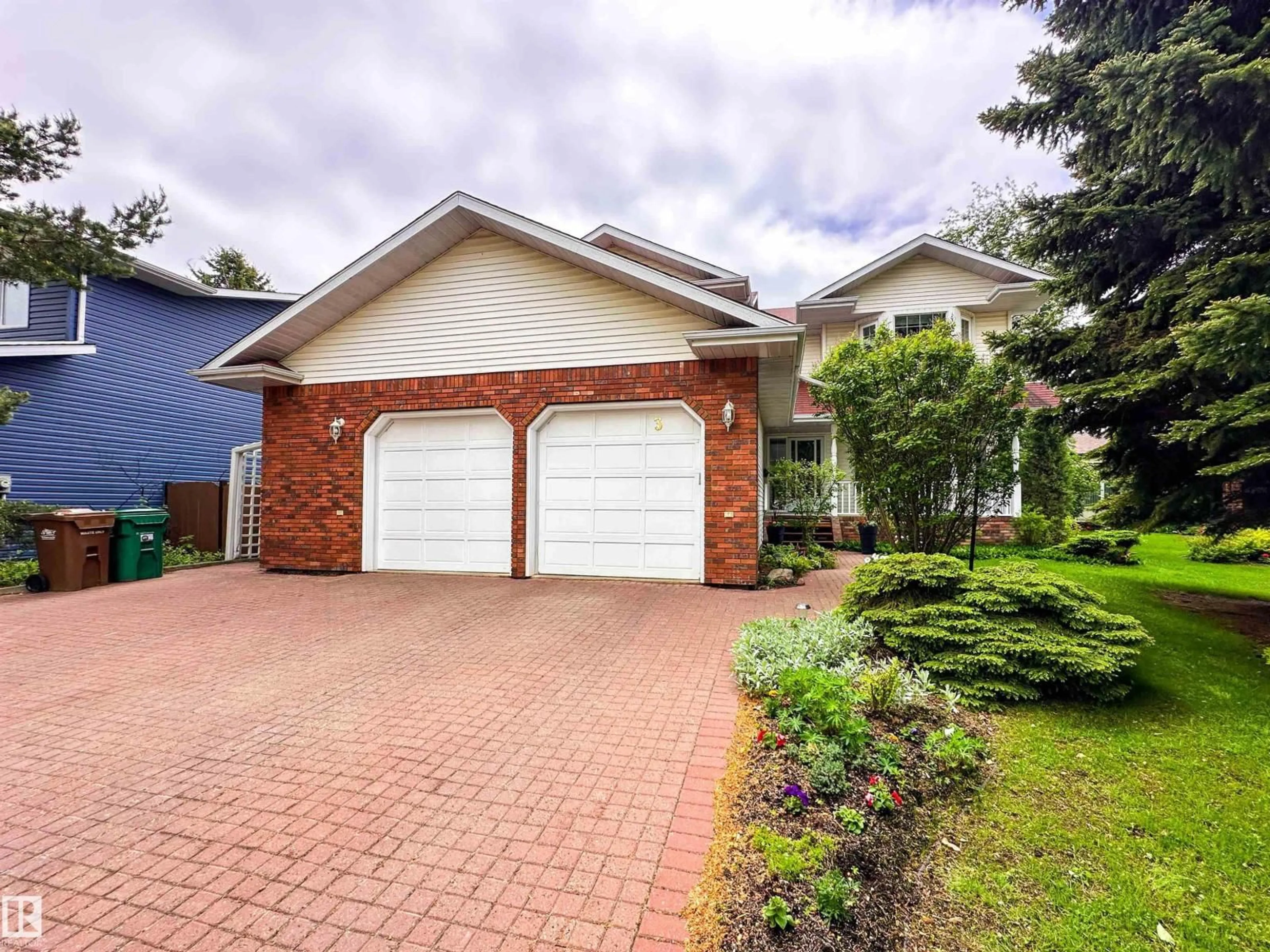 Home with brick exterior material, street for 3 LAIRD PL, St. Albert Alberta T8N4N4