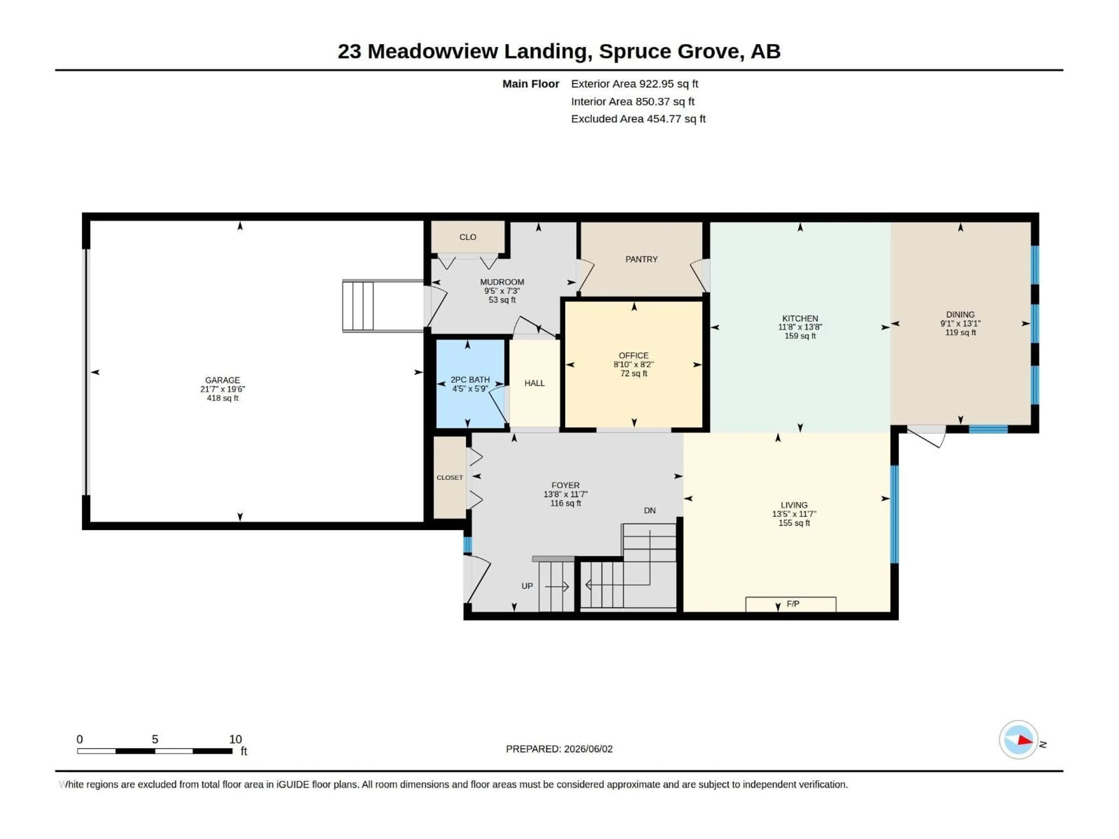 Floor plan for 23 MEADOWVIEW LD, Spruce Grove Alberta T7X0N8