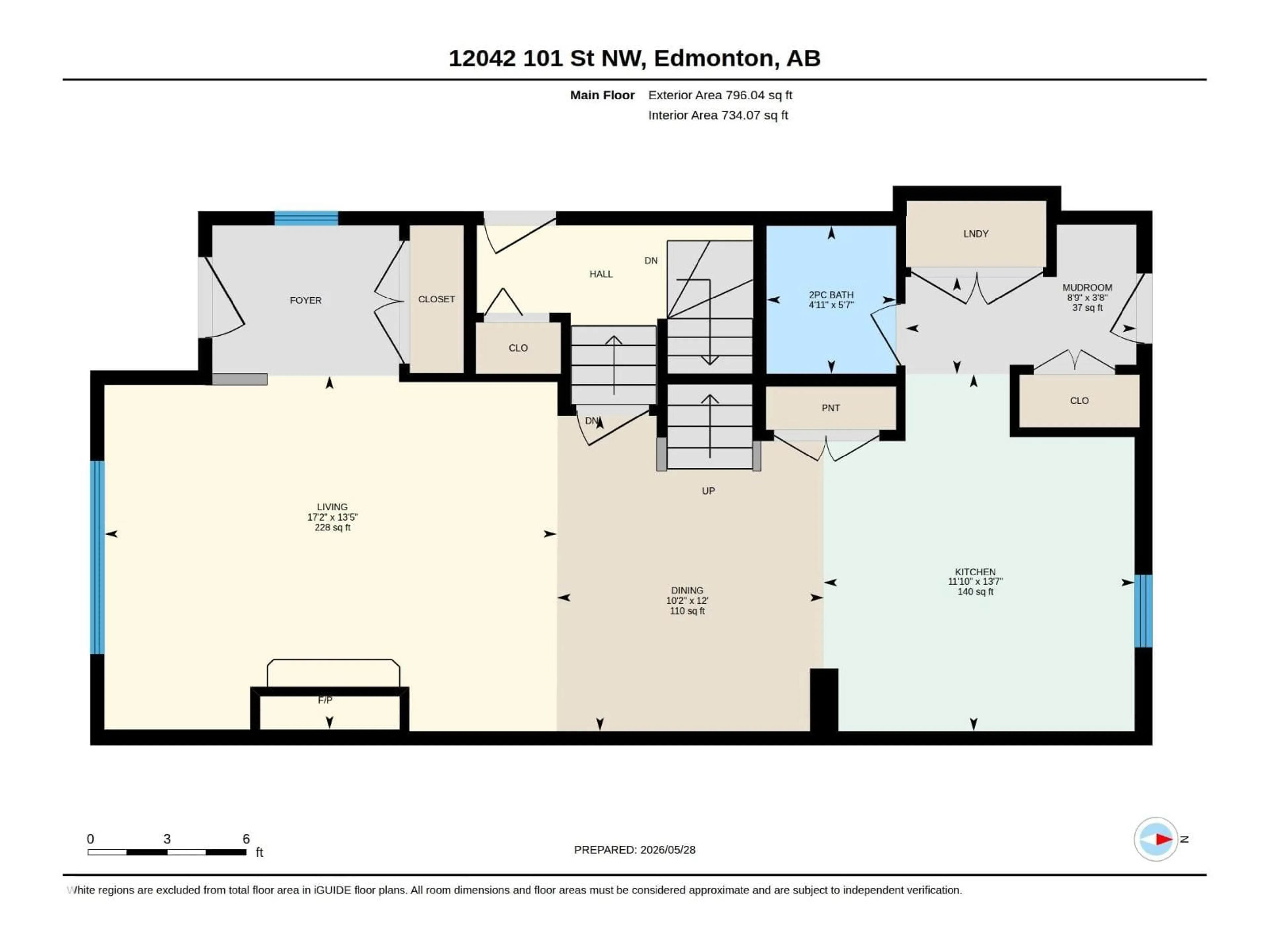 Floor plan for NW - 12042 101 ST, Edmonton Alberta T5G2C1