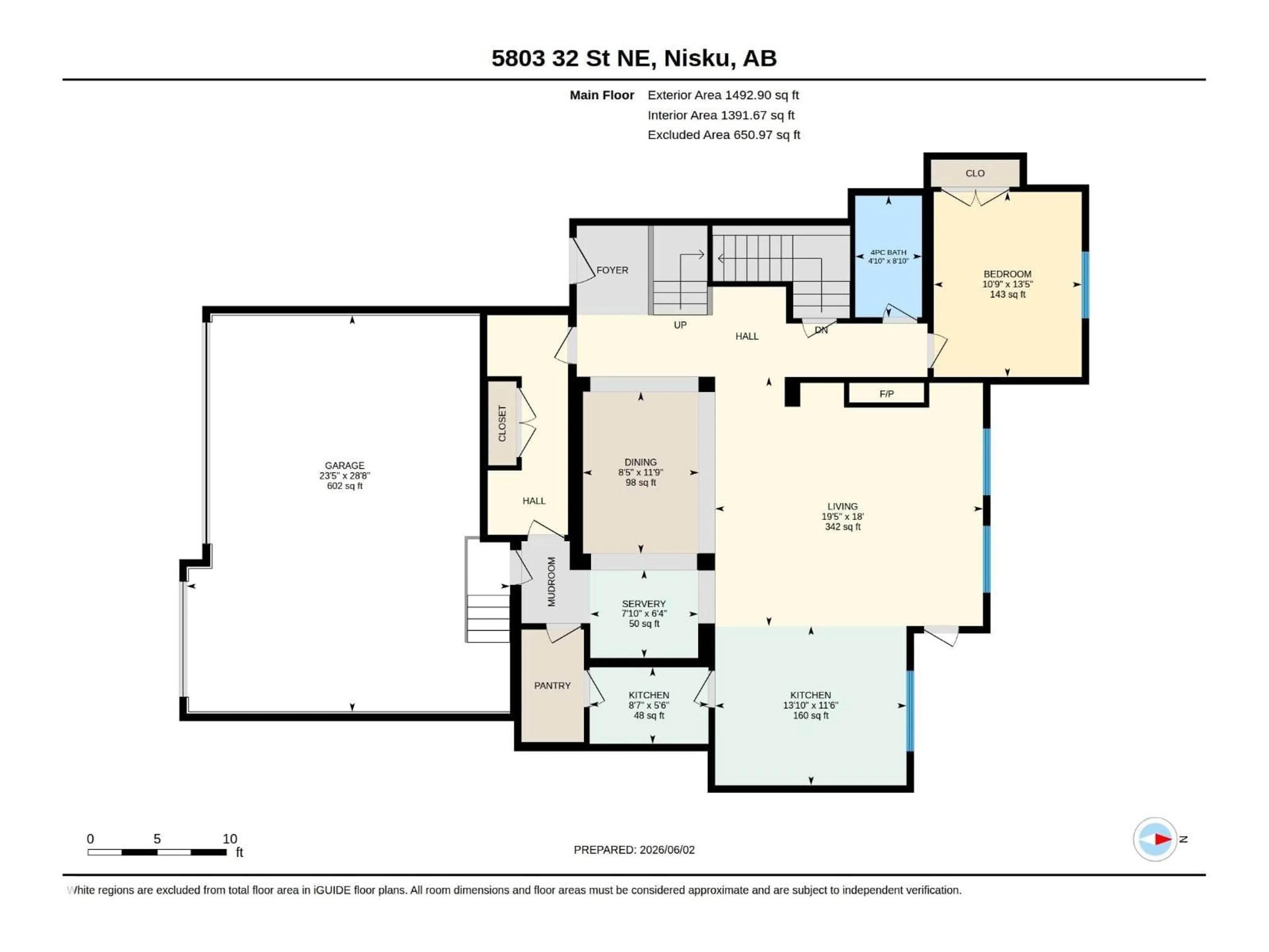 Floor plan for NE - 5803 32 ST, Rural Leduc County Alberta T4X1Z3