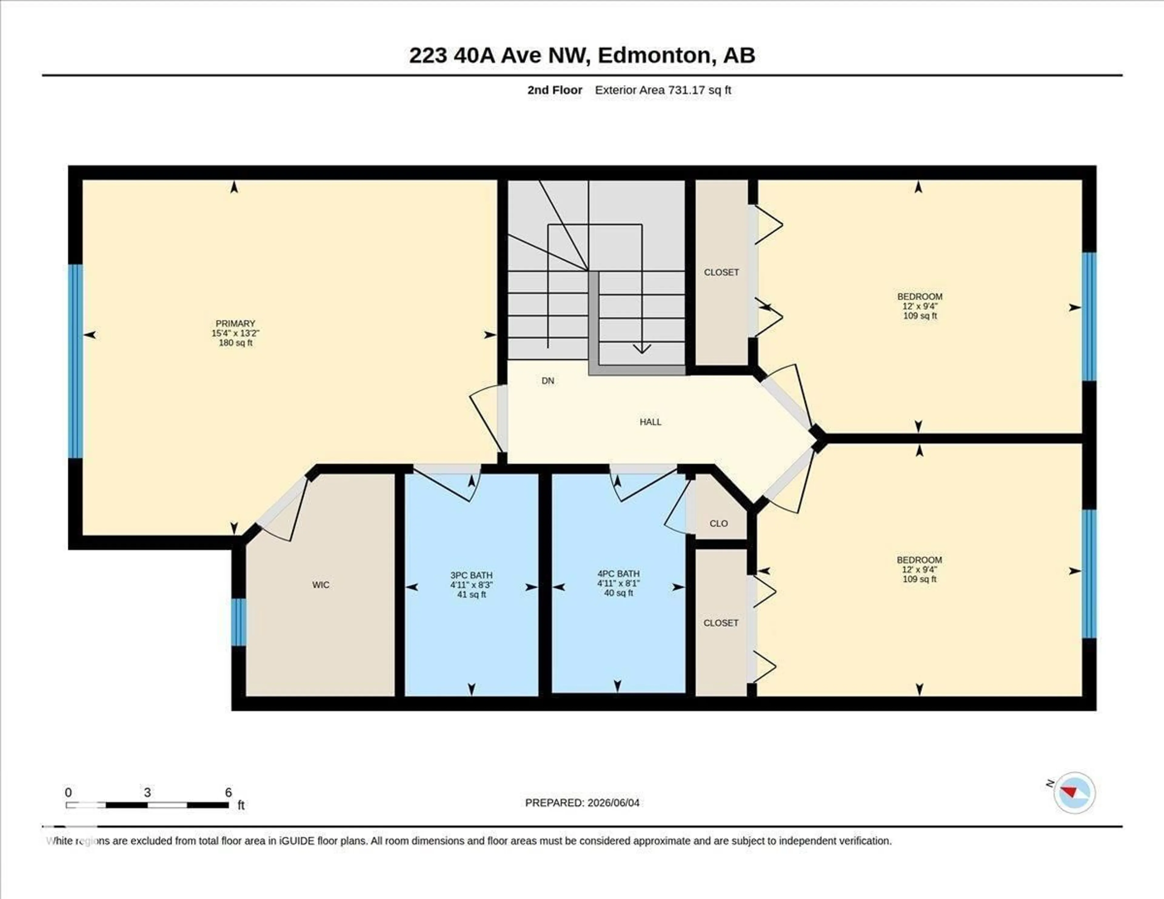 Floor plan for 223 40A AV, Edmonton Alberta T6T2E8