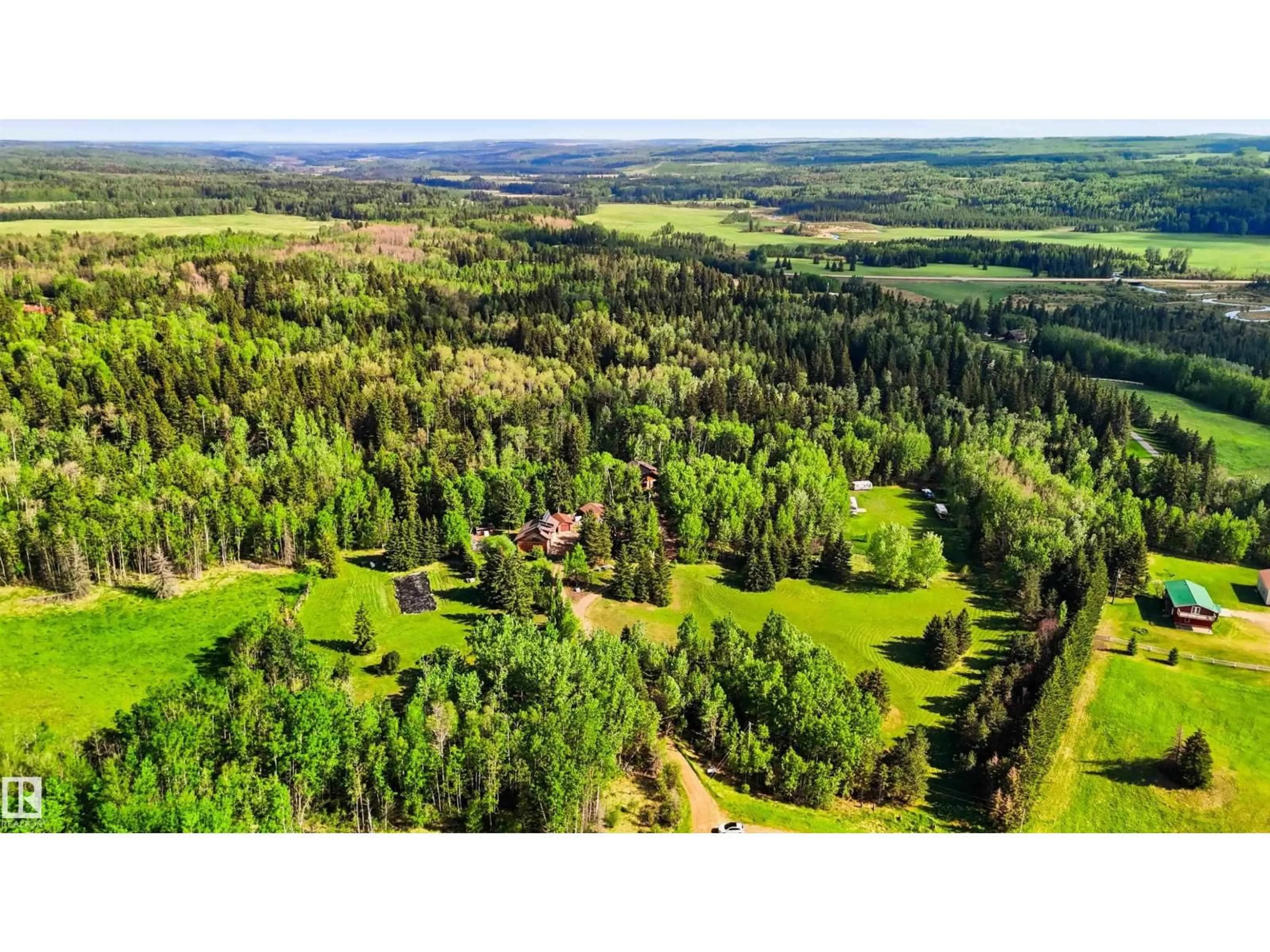 A pic from outside/outdoor area/front of a property/back of a property/a pic from drone, forest/trees view for 17 A TWP ROAD ROAD, Rural Wetaskiwin County Alberta T0C2V0