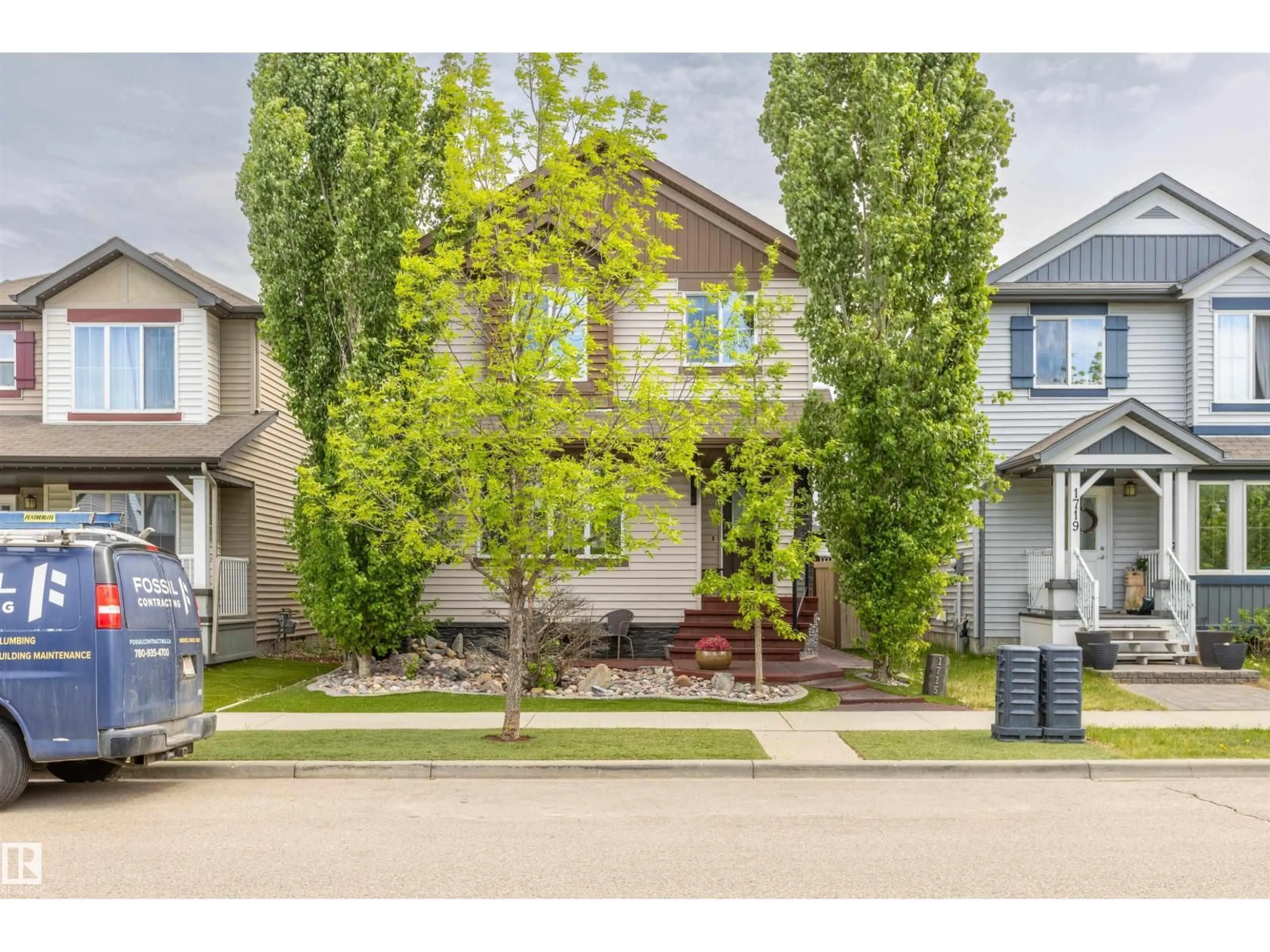 Home with vinyl exterior material, street for SW - 1715 63 ST, Edmonton Alberta T6X0S2