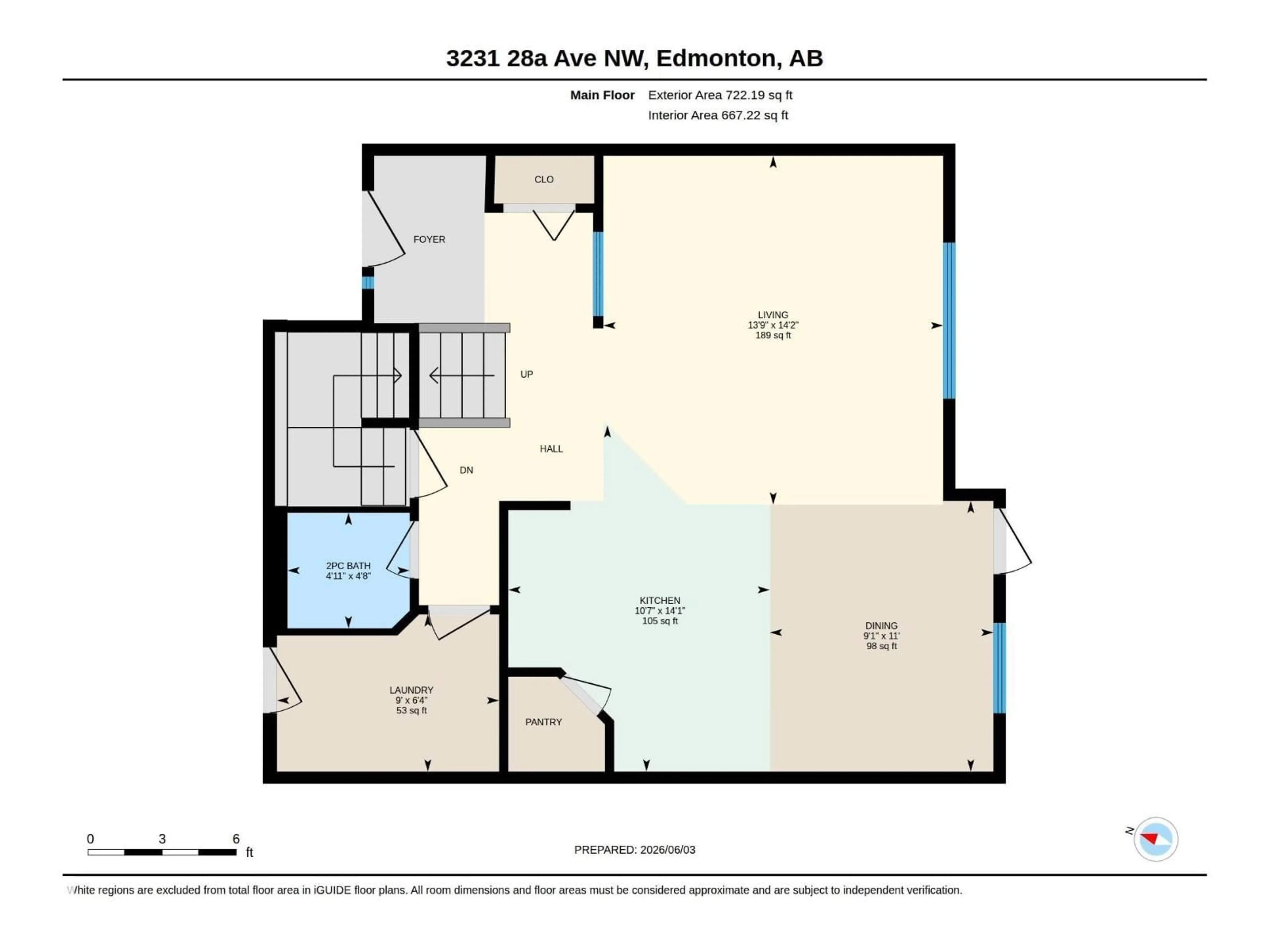 Floor plan for NW - 3231 28A AV, Edmonton Alberta T6T1T1