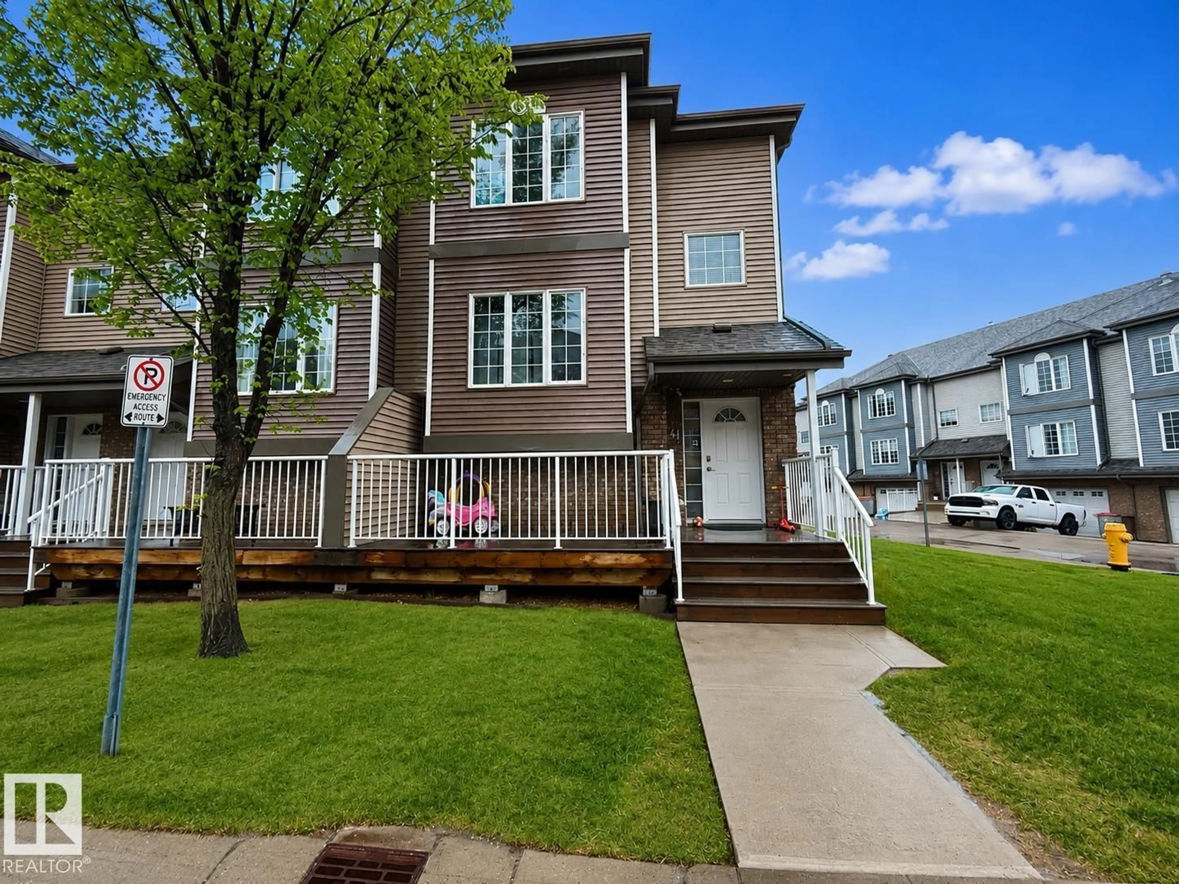 Home with vinyl exterior material, street for #41 - 5102 30 AV, Beaumont Alberta T4X0A9