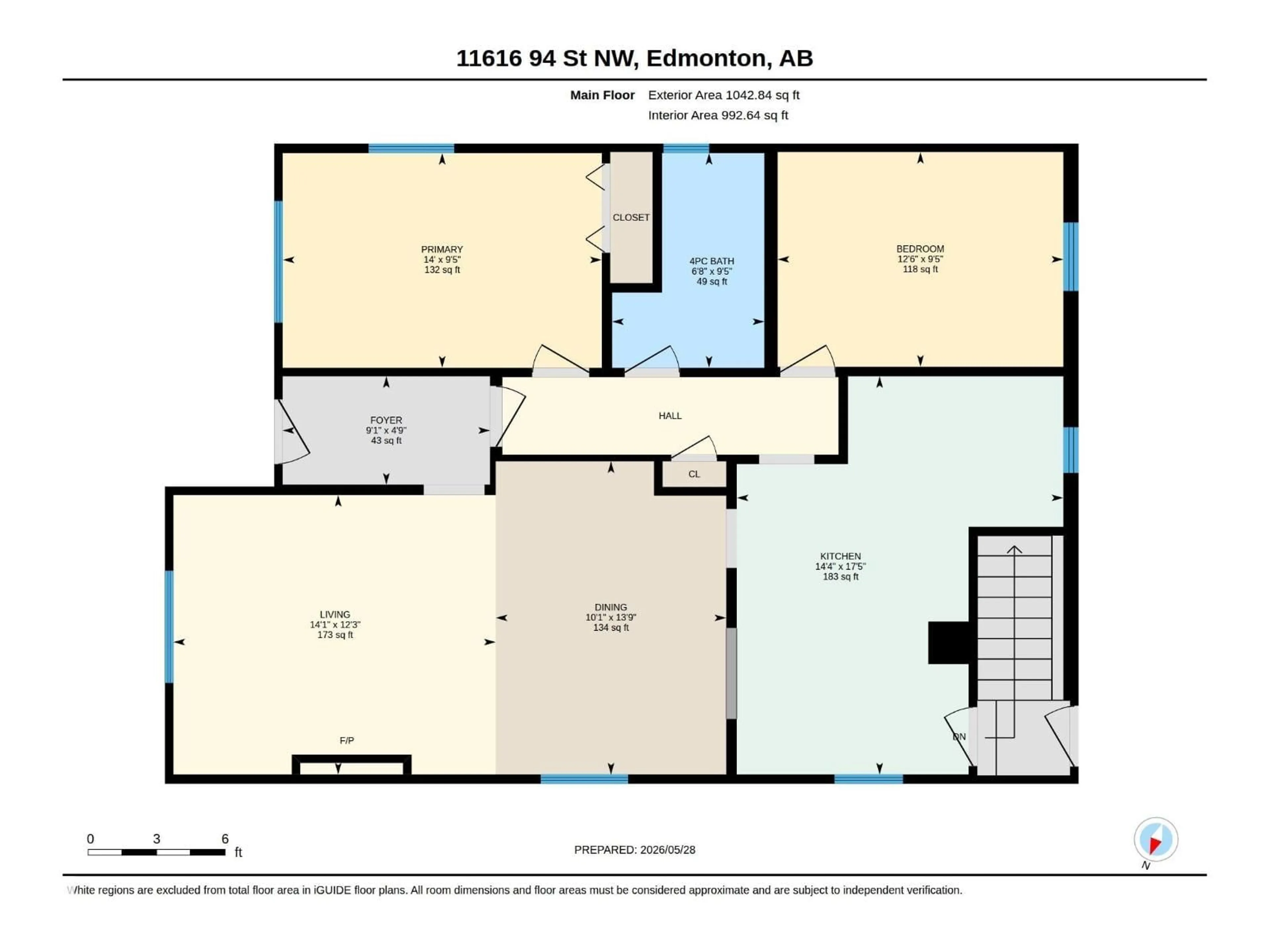 Floor plan for 11616 94 ST, Edmonton Alberta T5G1H8