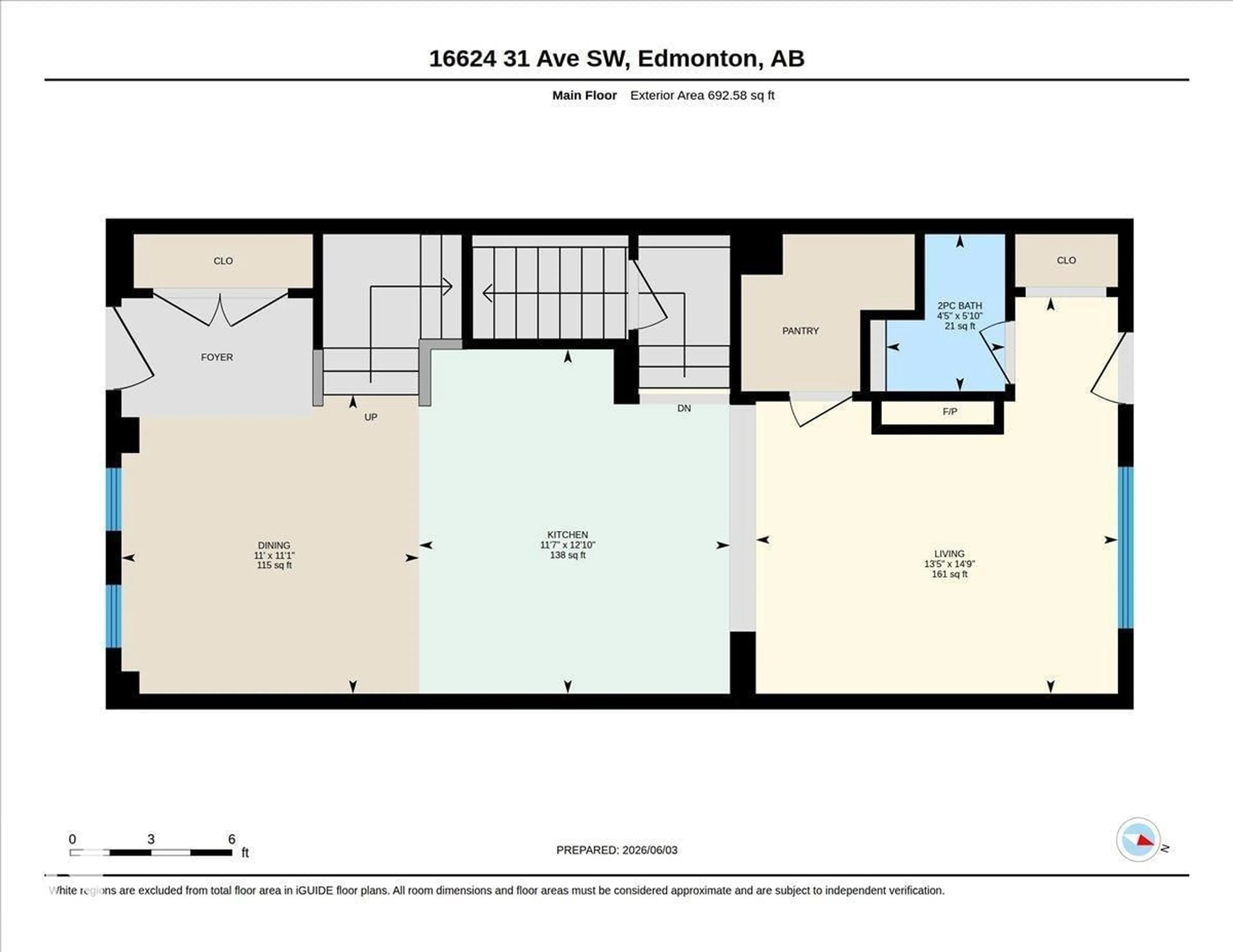 Floor plan for SW - 16624 31 AV, Edmonton Alberta T6W4P8