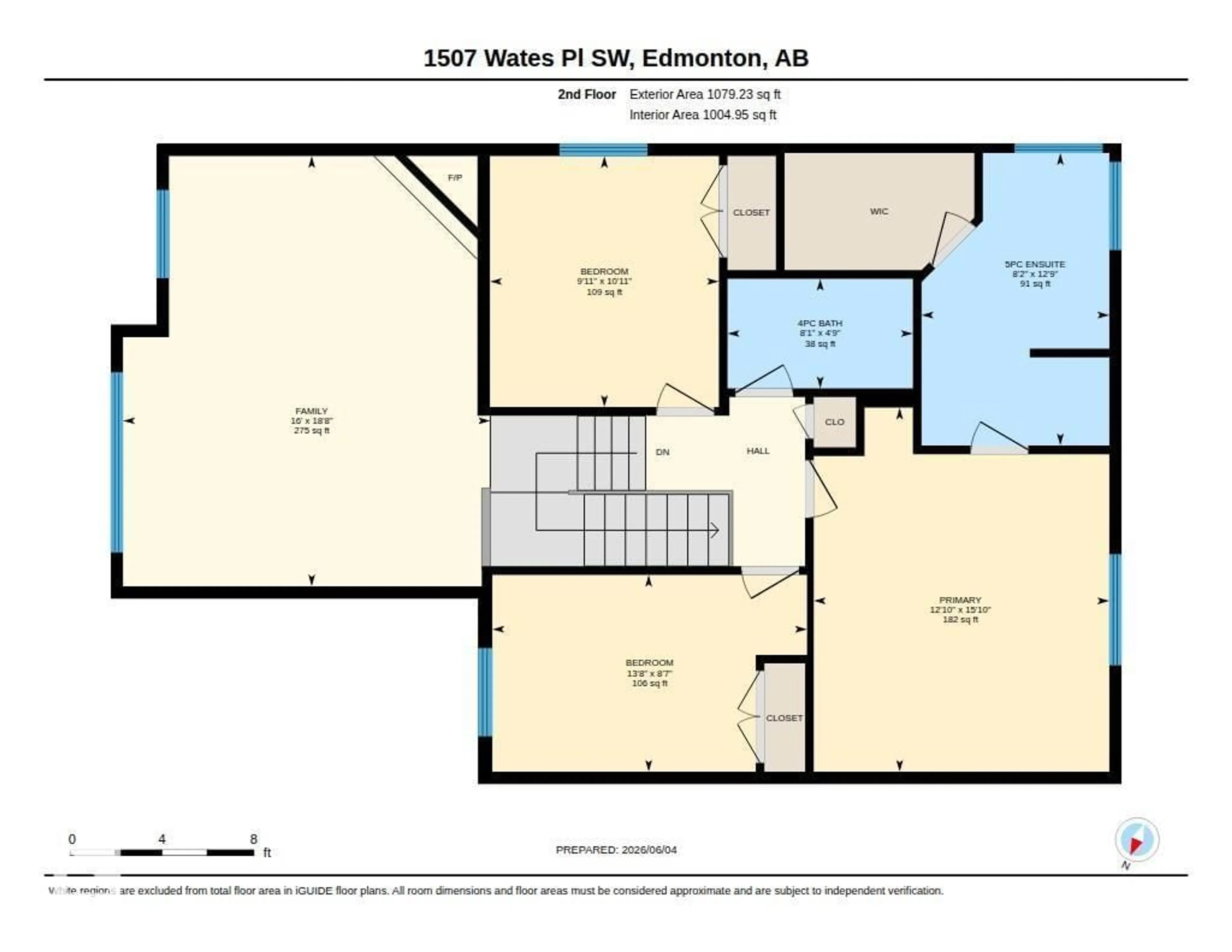 Floor plan for 1507 WATES PL, Edmonton Alberta T6W0T9