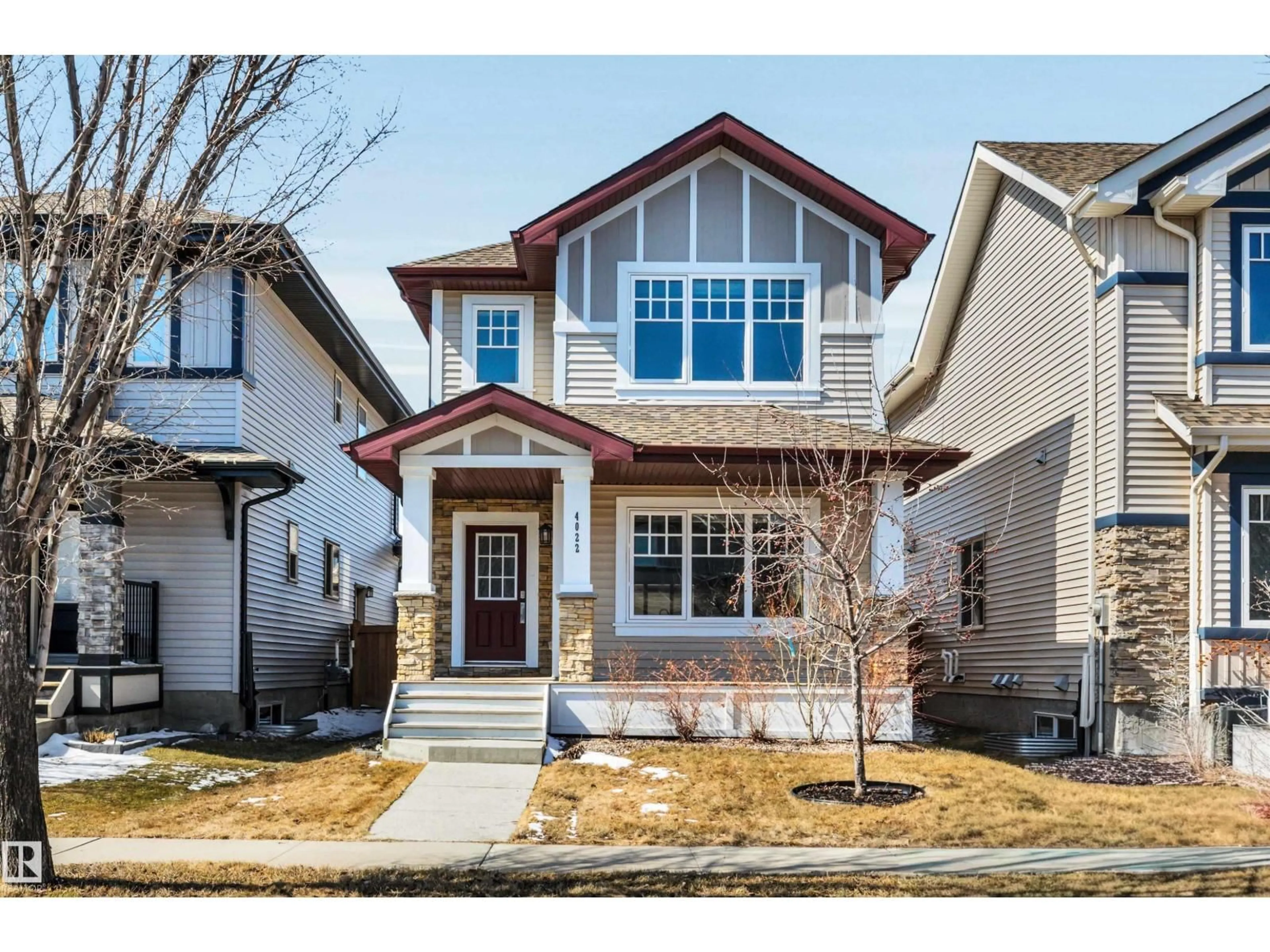 Home with brick exterior material, street for 4022 ALLAN CR, Edmonton Alberta T6W2K2