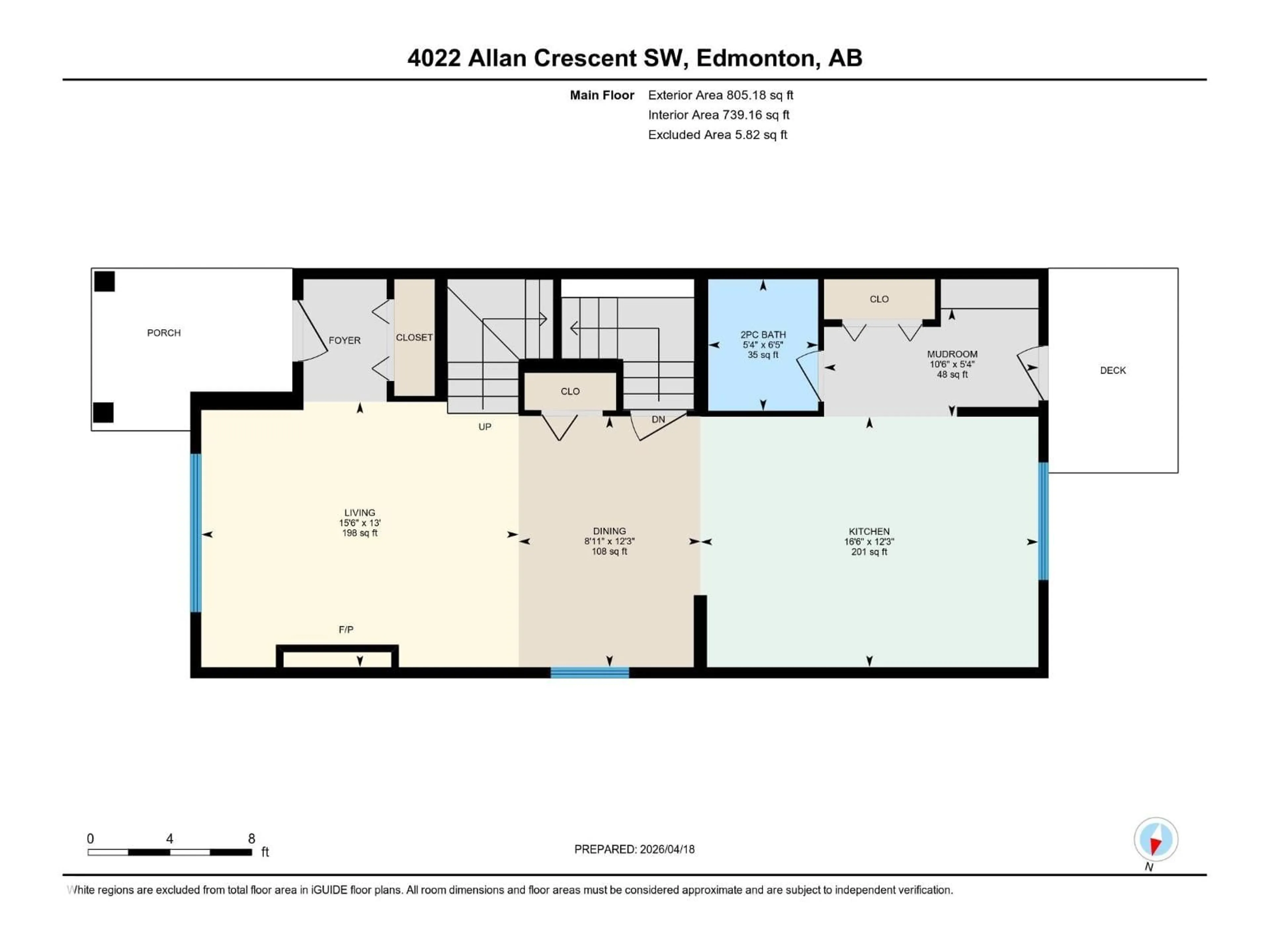 Floor plan for 4022 ALLAN CR, Edmonton Alberta T6W2K2
