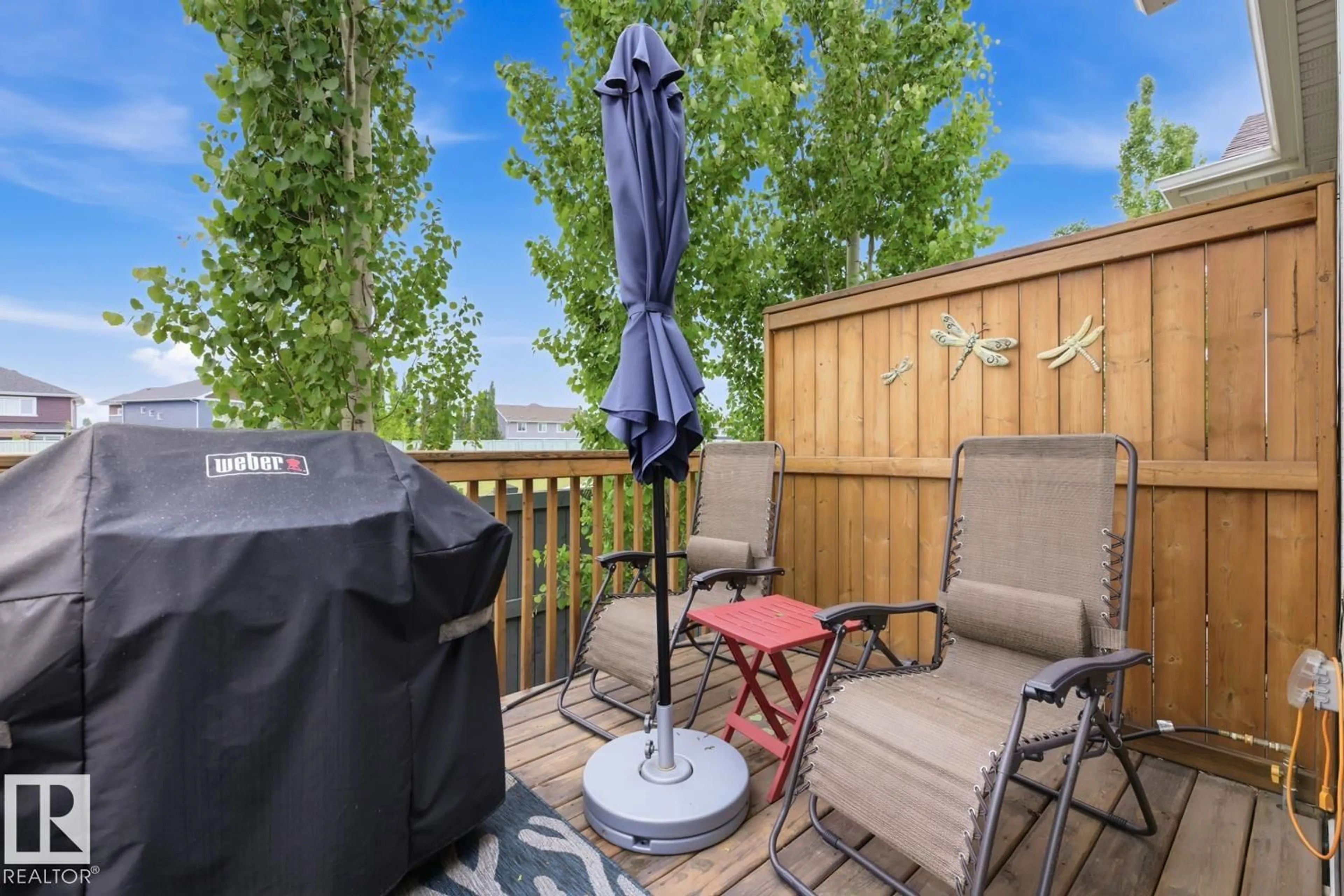 Patio, water/lake/river/ocean view for 7115 - 19 ARMOUR LINK LI, Edmonton Alberta T6W2V2