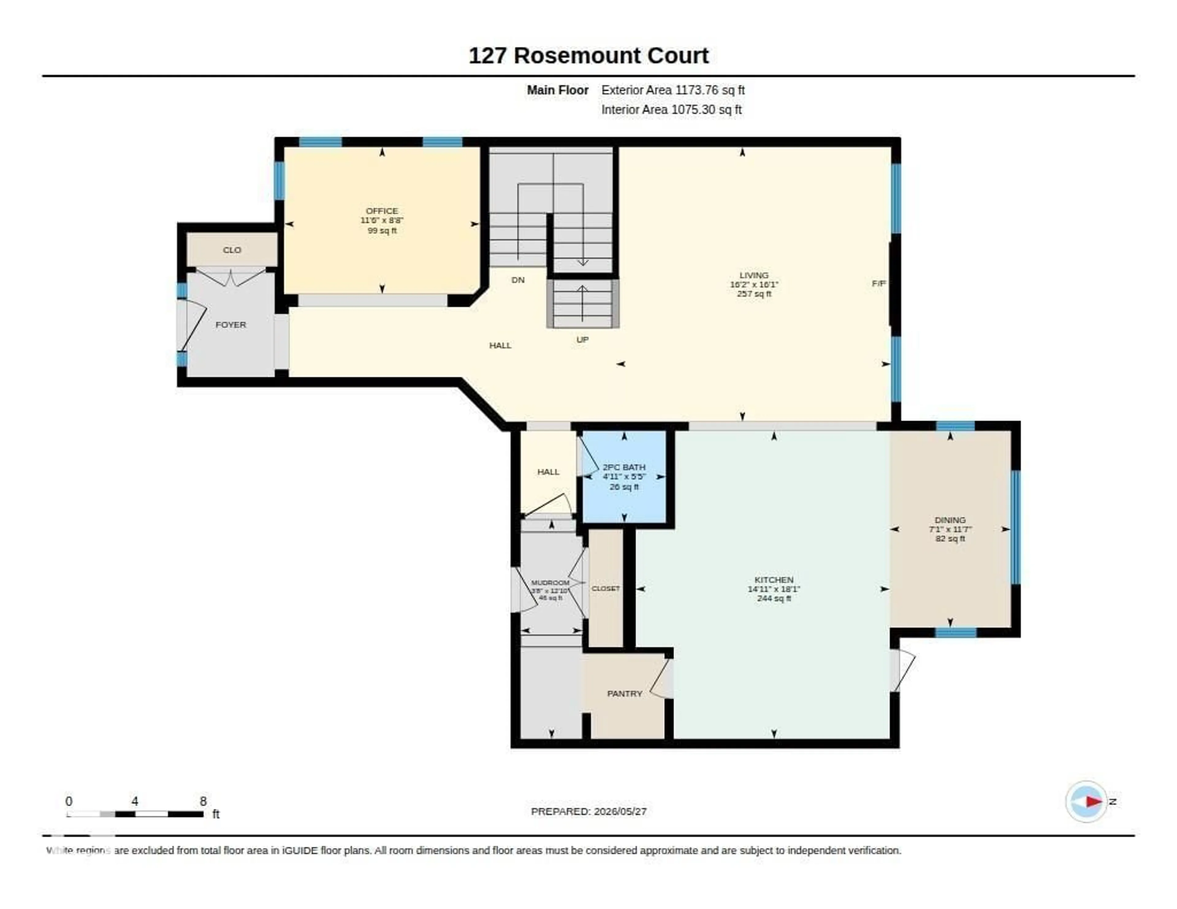 Floor plan for 127 ROSEMOUNT CO, Beaumont Alberta T4X1Z5