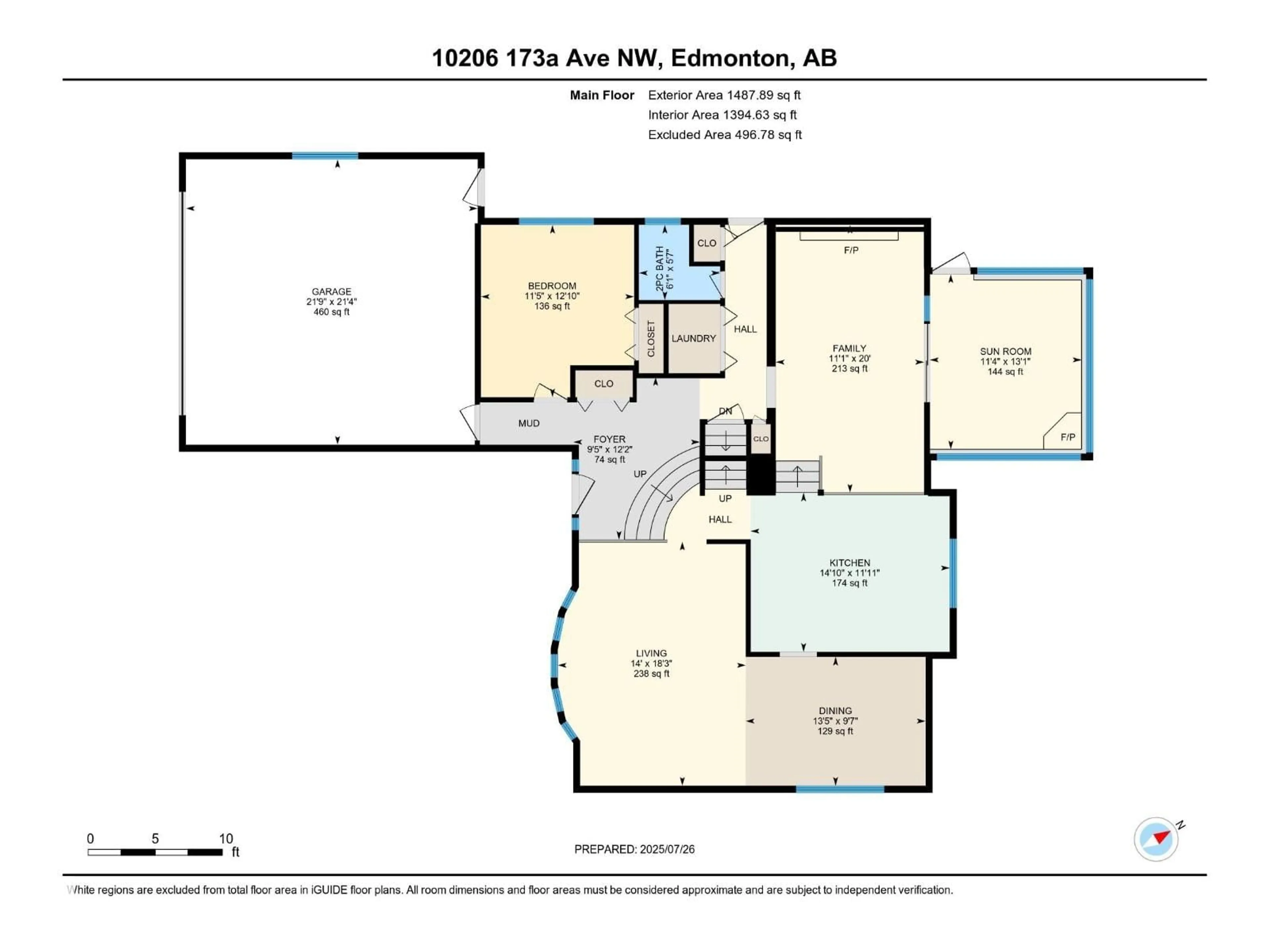 Floor plan for 10206 173A AV, Edmonton Alberta T5X3X2