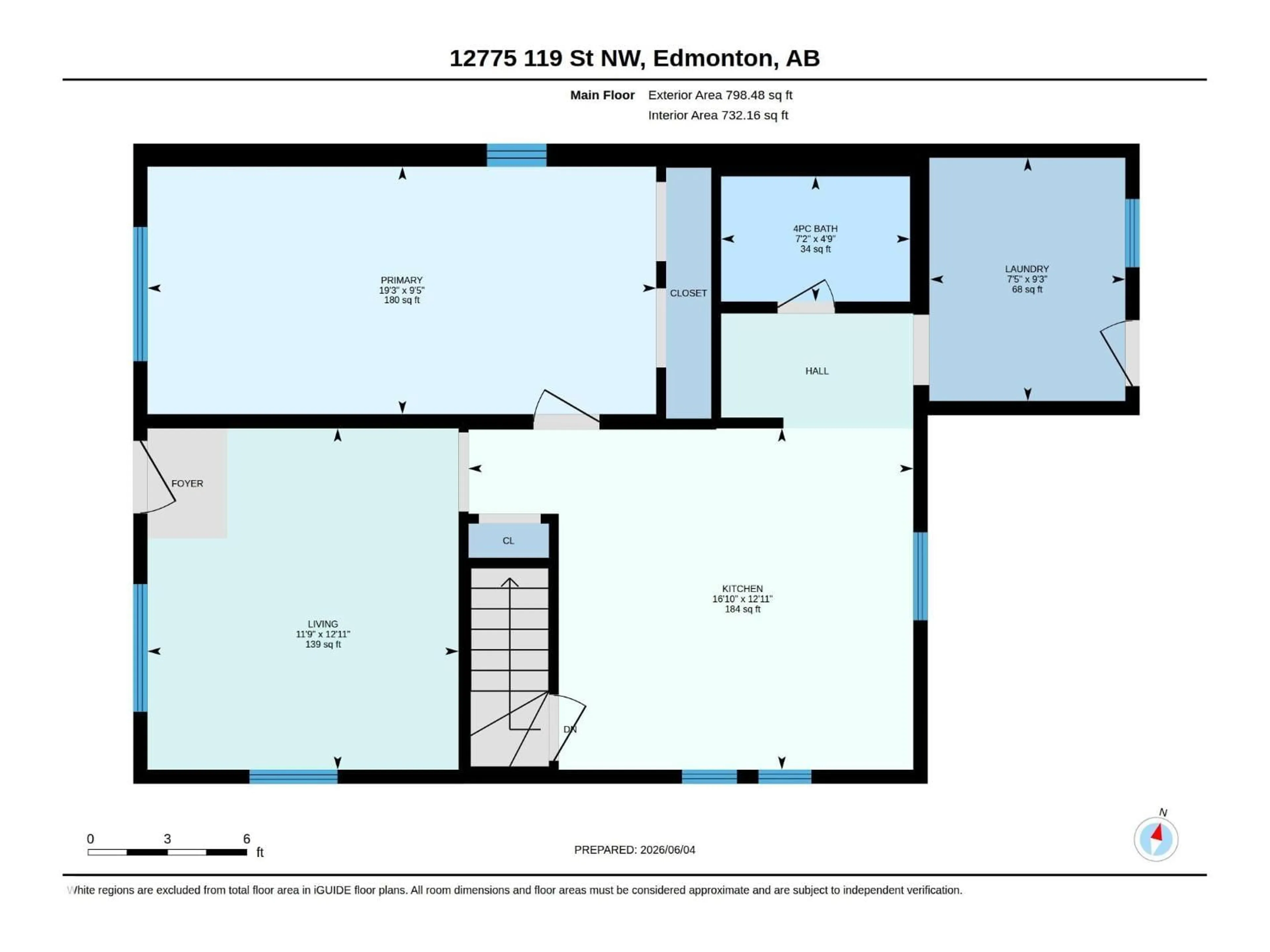 Floor plan for NW - 12775 119 ST, Edmonton Alberta T5E5M2