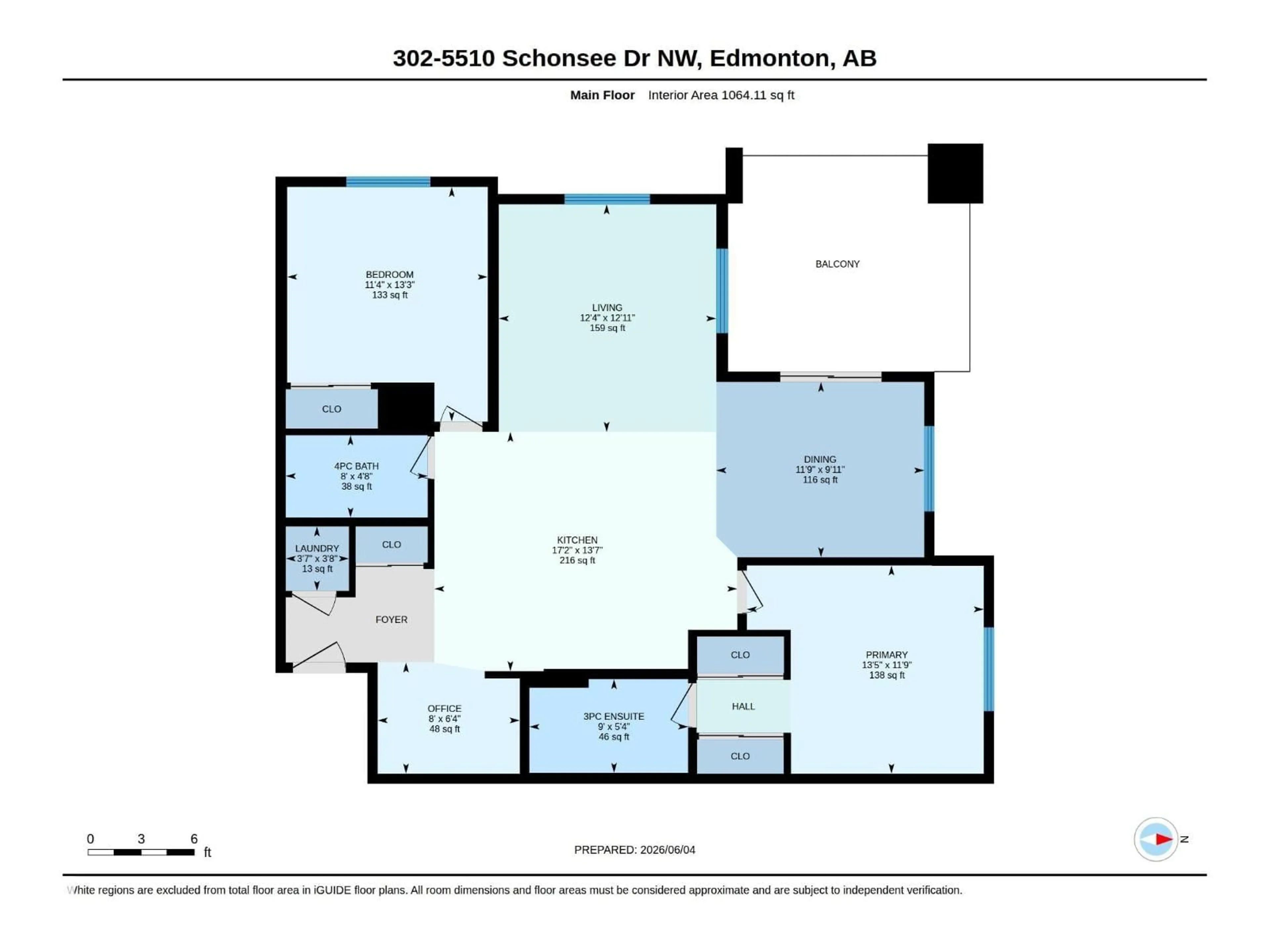 Floor plan for #302 - 5510 SCHONSEE DR, Edmonton Alberta T5Z0N9