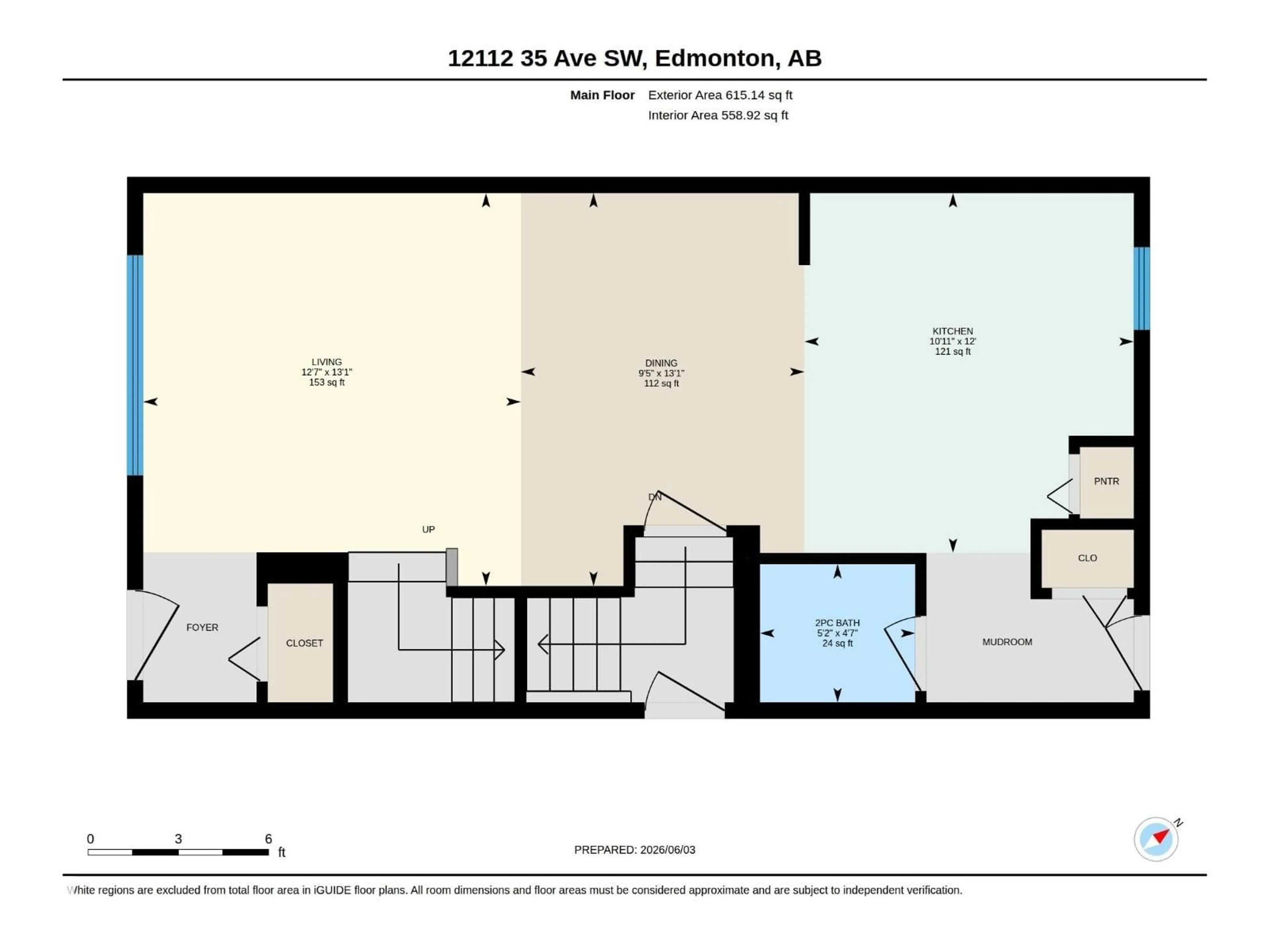 Floor plan for SW - 12112 35 AV, Edmonton Alberta T6W5E9