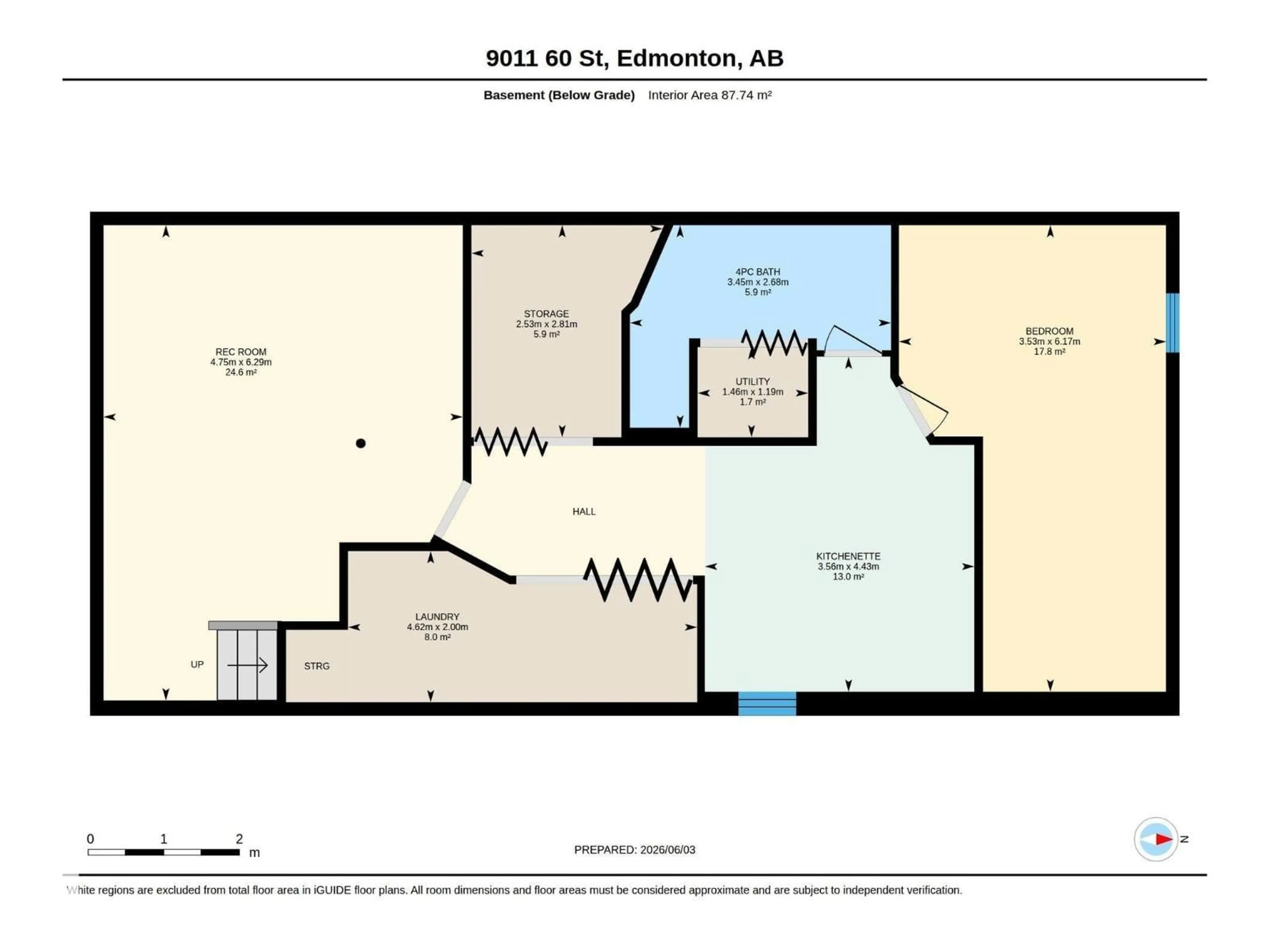 Floor plan for NW - 9011 60 ST, Edmonton Alberta T6B1M7