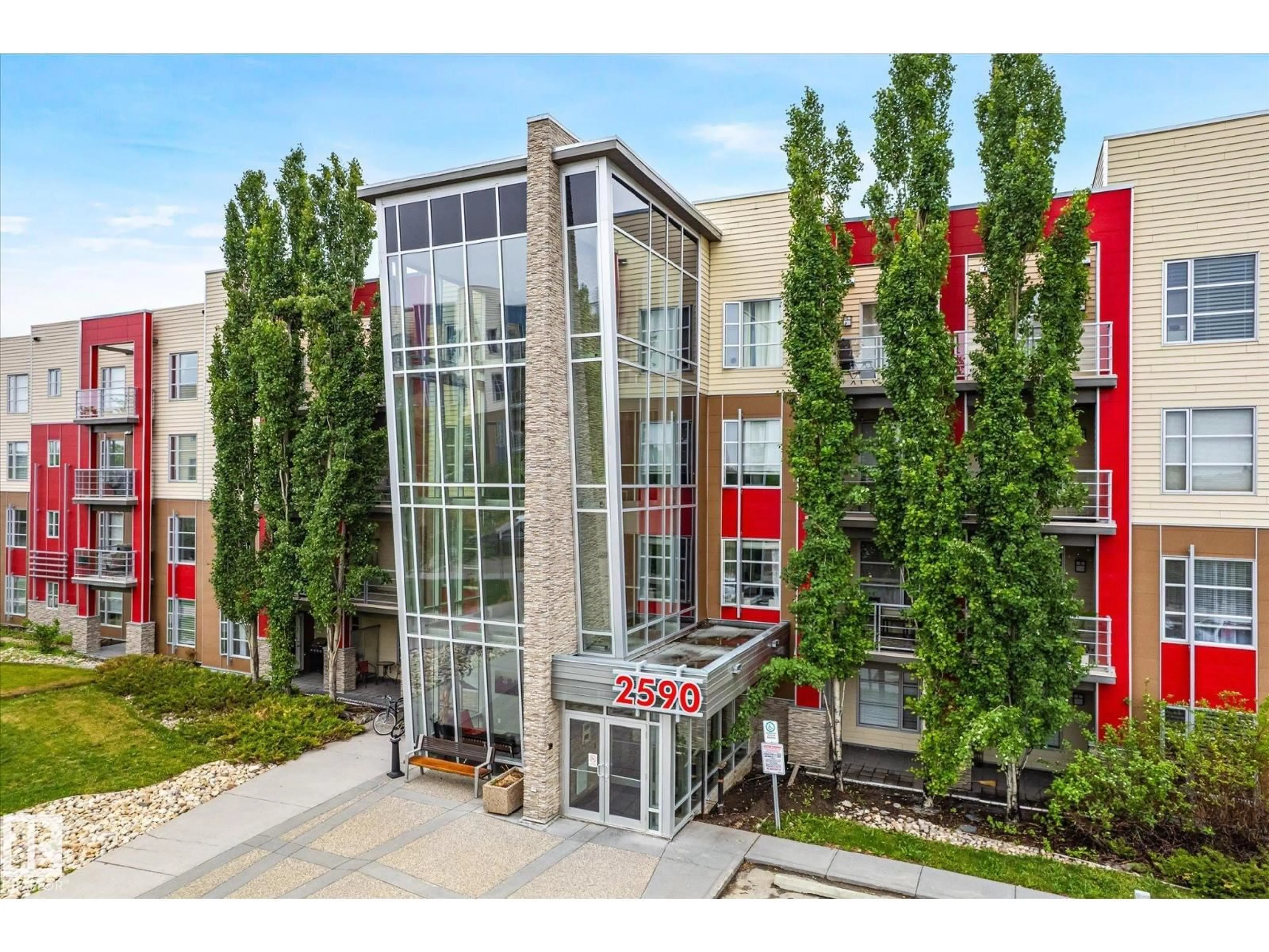 A pic from outside/outdoor area/front of a property/back of a property/a pic from drone, building for 218 - 2590 ANDERSON WY, Edmonton Alberta T6W0R2