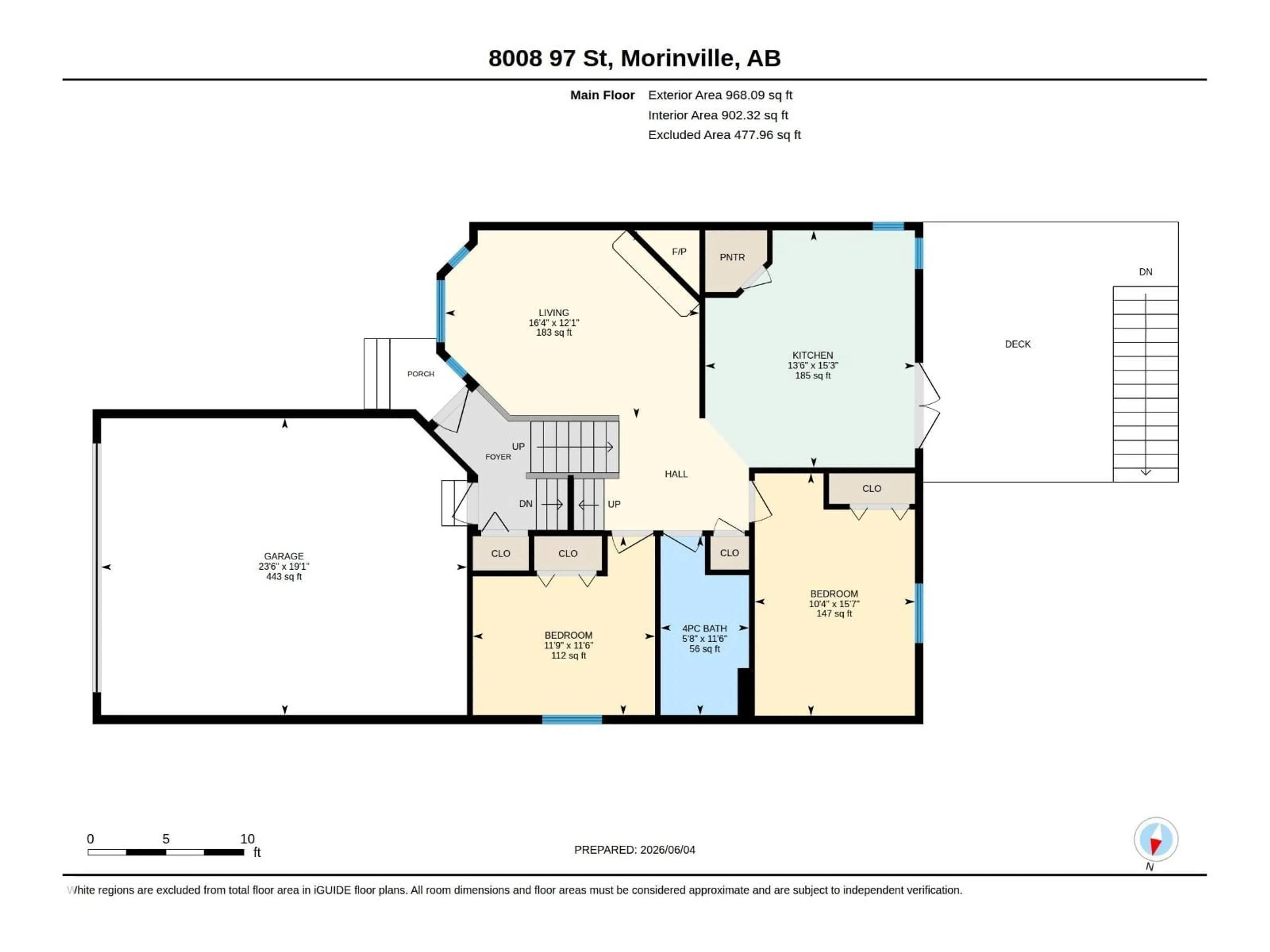 Floor plan for 8008 97 ST, Morinville Alberta T8R1W3