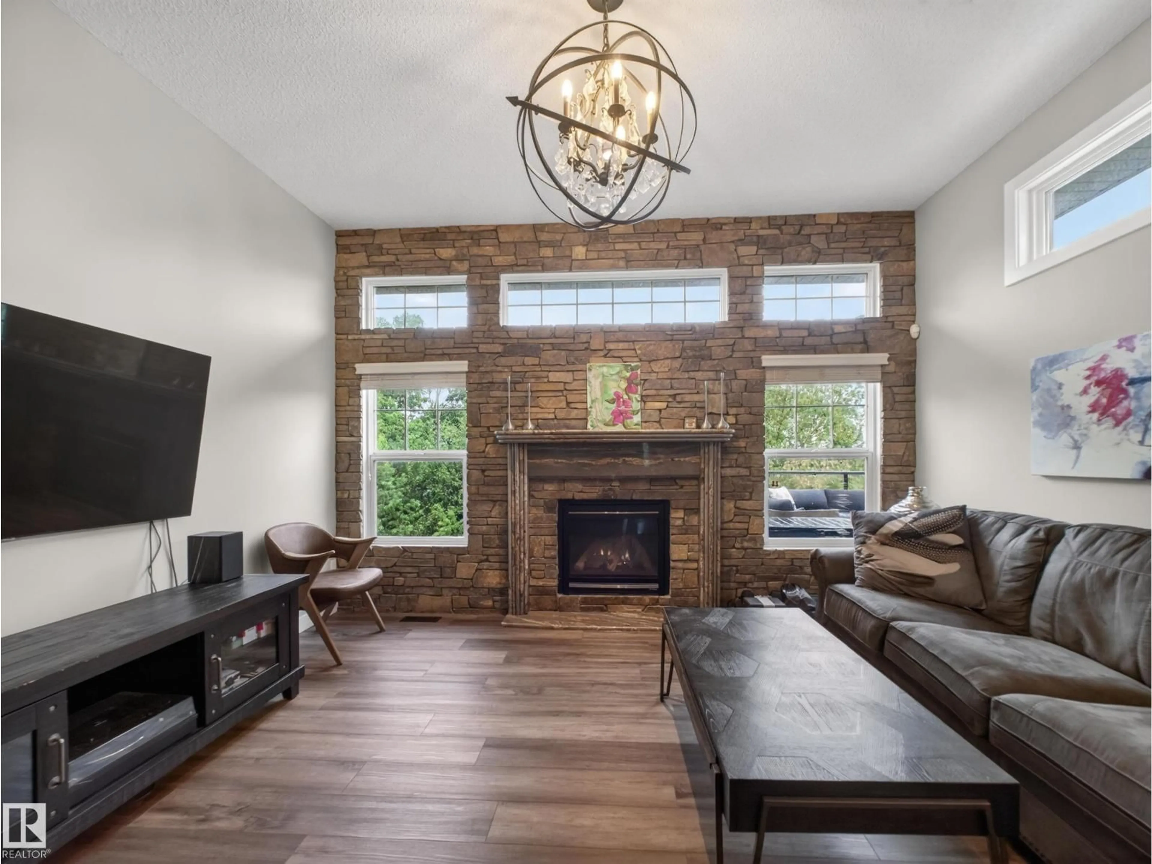 Living room with furniture, unknown for 4044 CROWSNEST CR, Sherwood Park Alberta T8H0G9