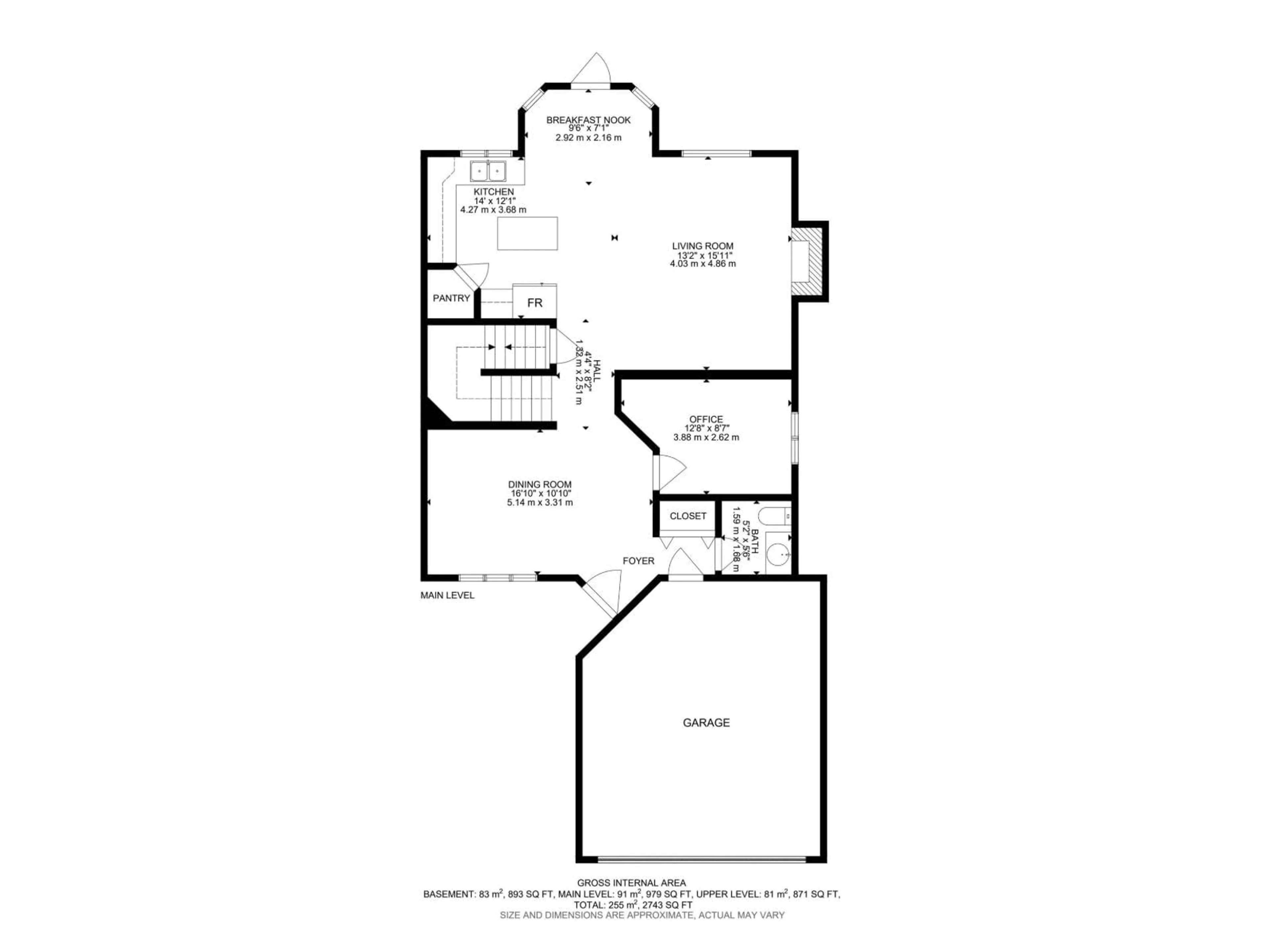Floor plan for NW - 4113 36A AV, Edmonton Alberta T6L7B1