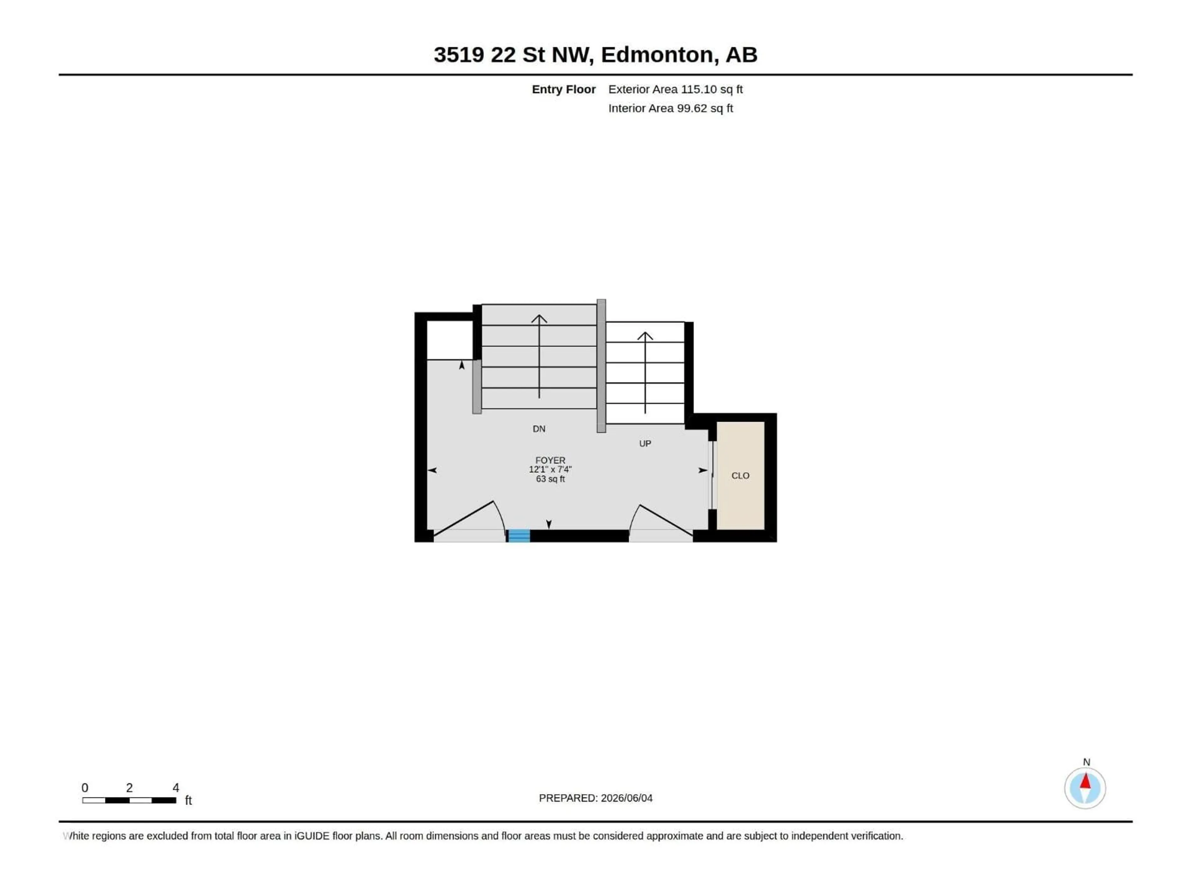 Floor plan for 3519 22 ST, Edmonton Alberta T6T1W2