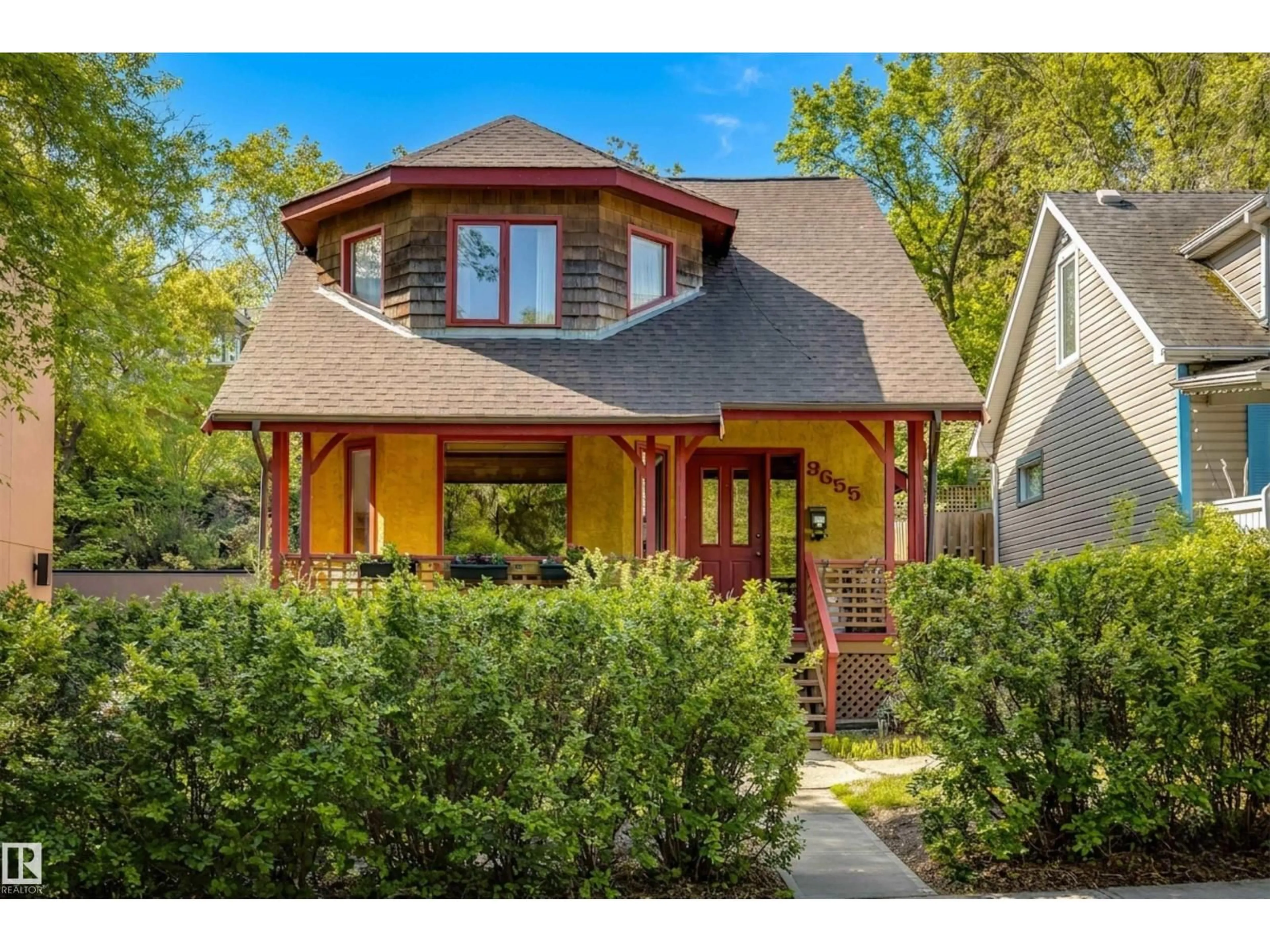 Home with brick exterior material, street for NW - 9655 87 AV, Edmonton Alberta T6C1K5
