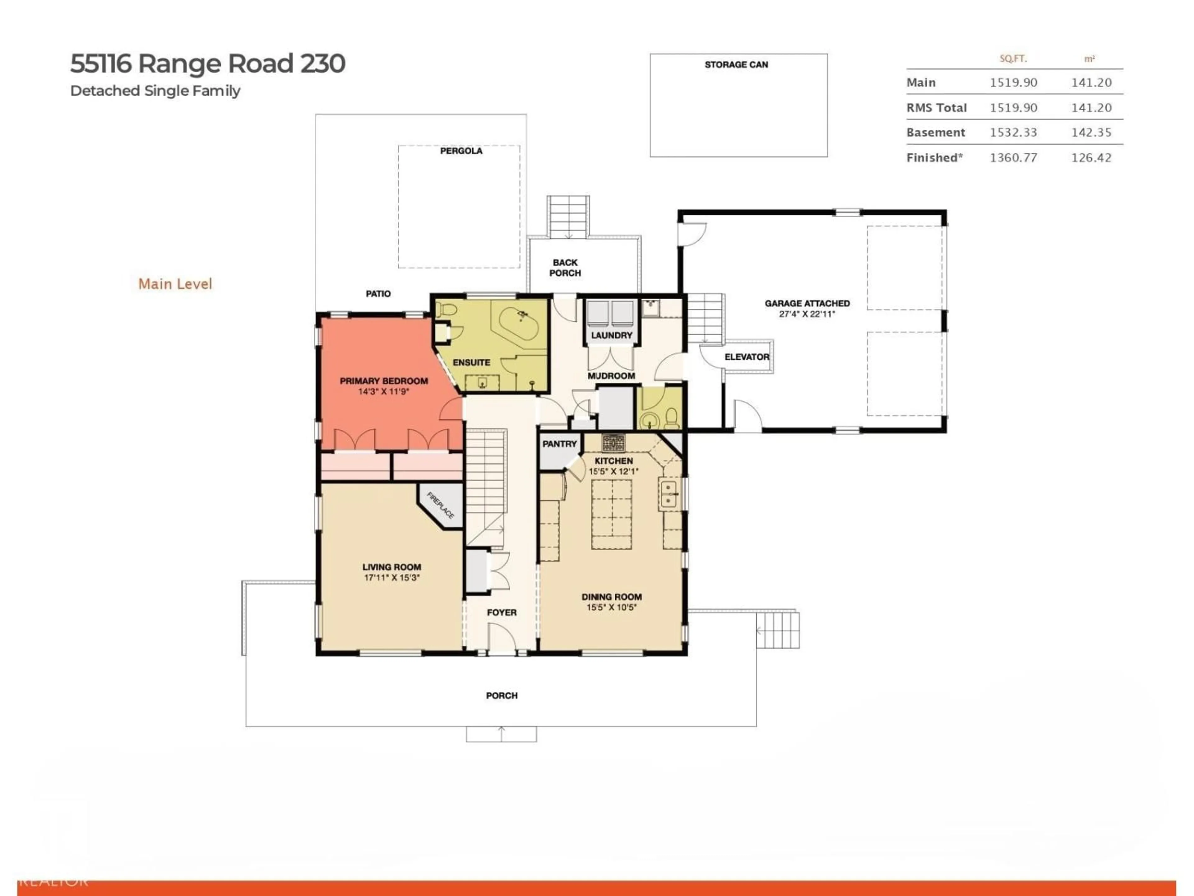 Floor plan for 55116 RGE ROAD 230, Rural Sturgeon County Alberta T8L5B4