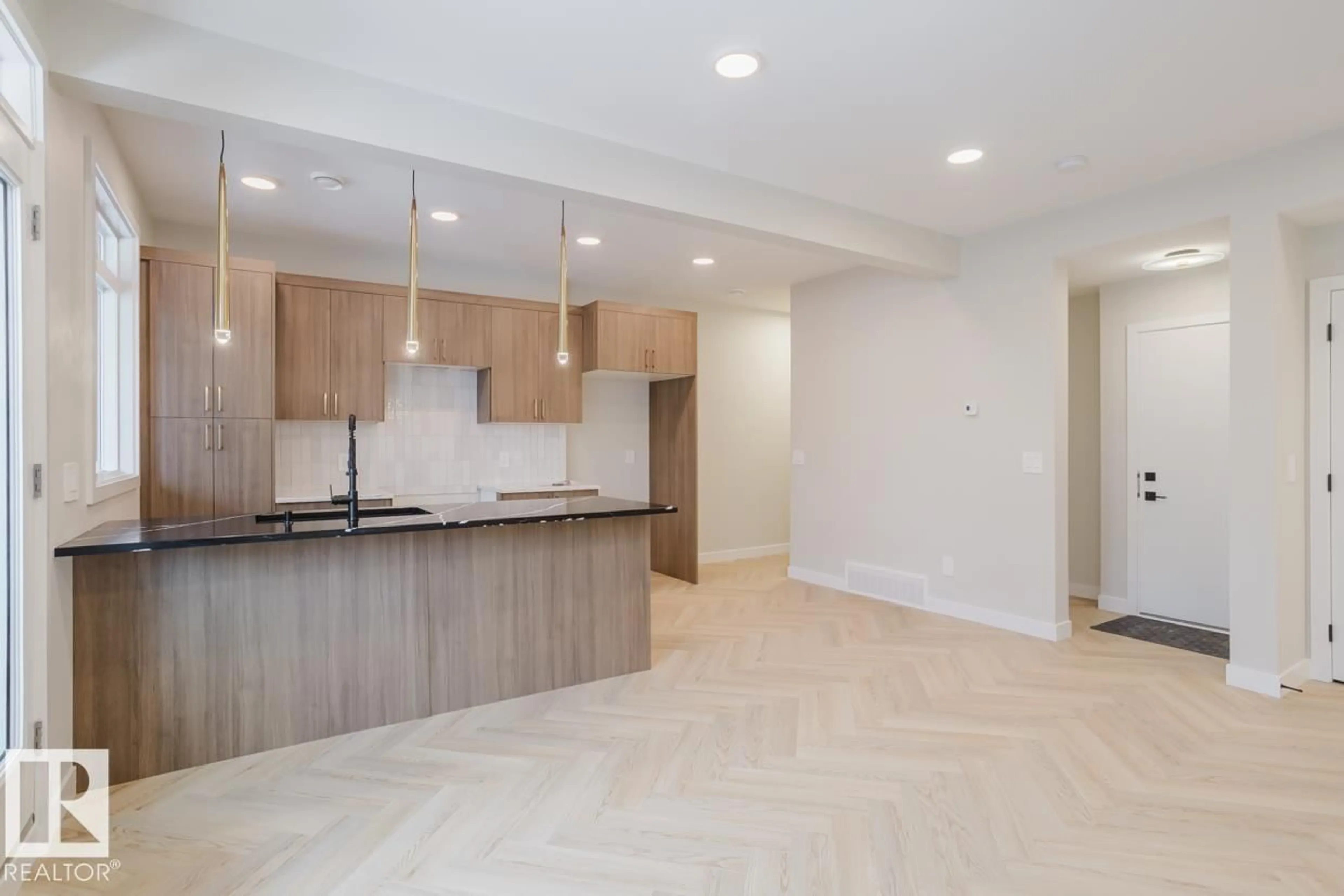 Open concept kitchen, ceramic/tile floor for #11 - 16231 19 AV, Edmonton Alberta T6W5C6