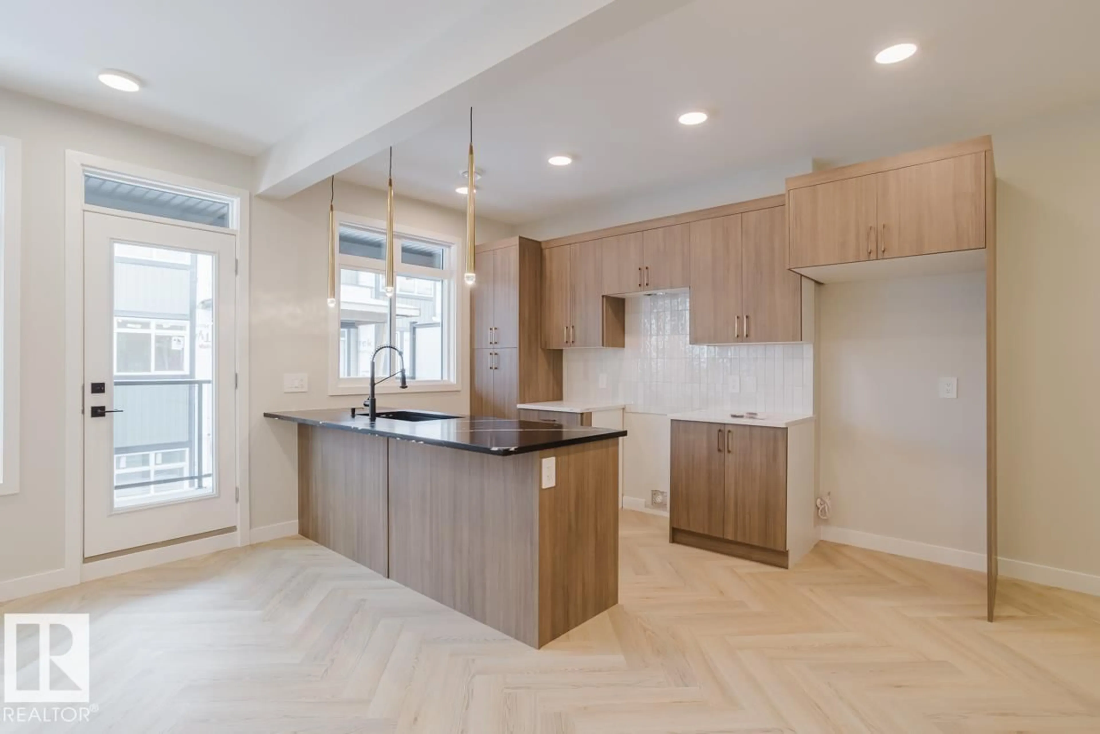Open concept kitchen, ceramic/tile floor for #11 - 16231 19 AV, Edmonton Alberta T6W5C6