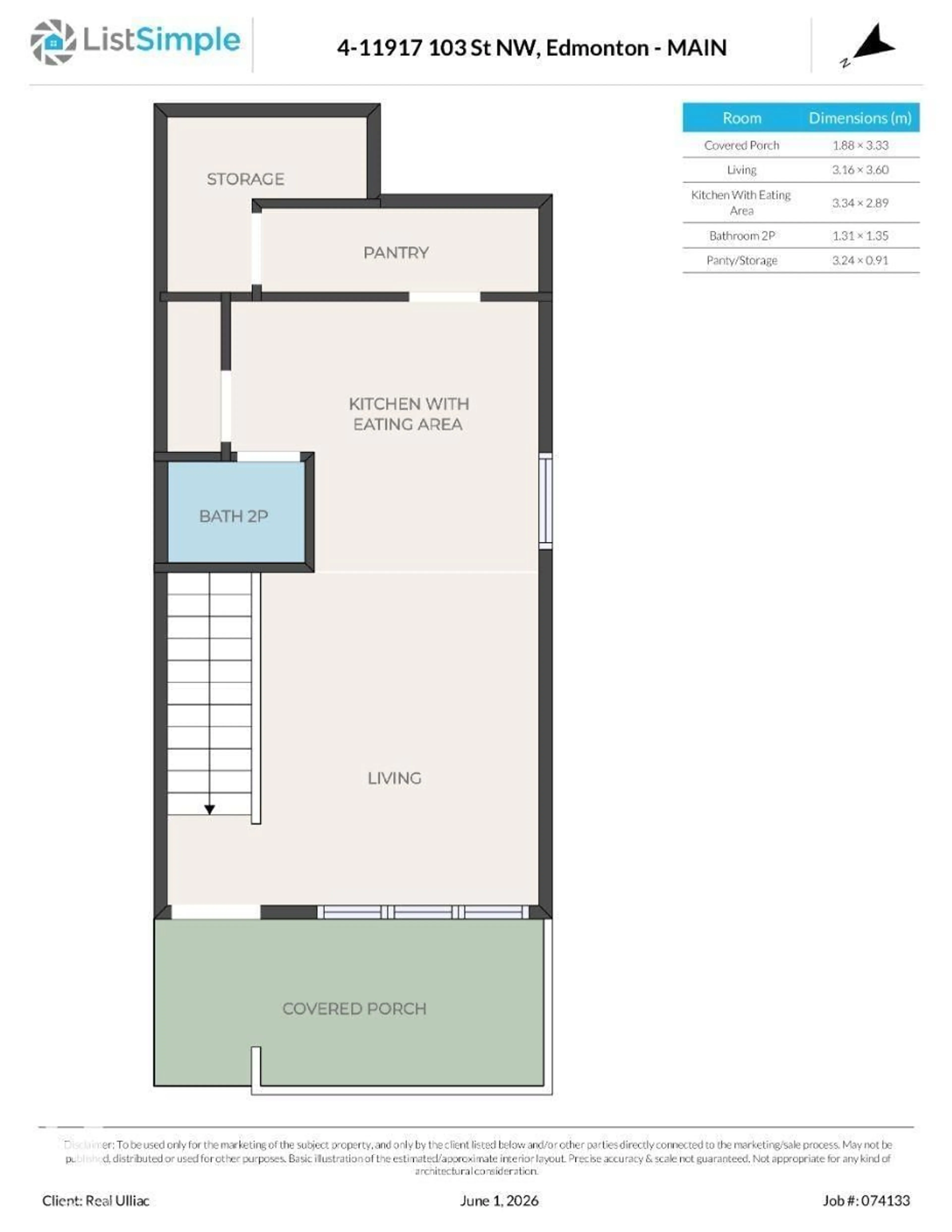 Floor plan for #4 - 11917 103 ST NW, Edmonton Alberta T5G2J4