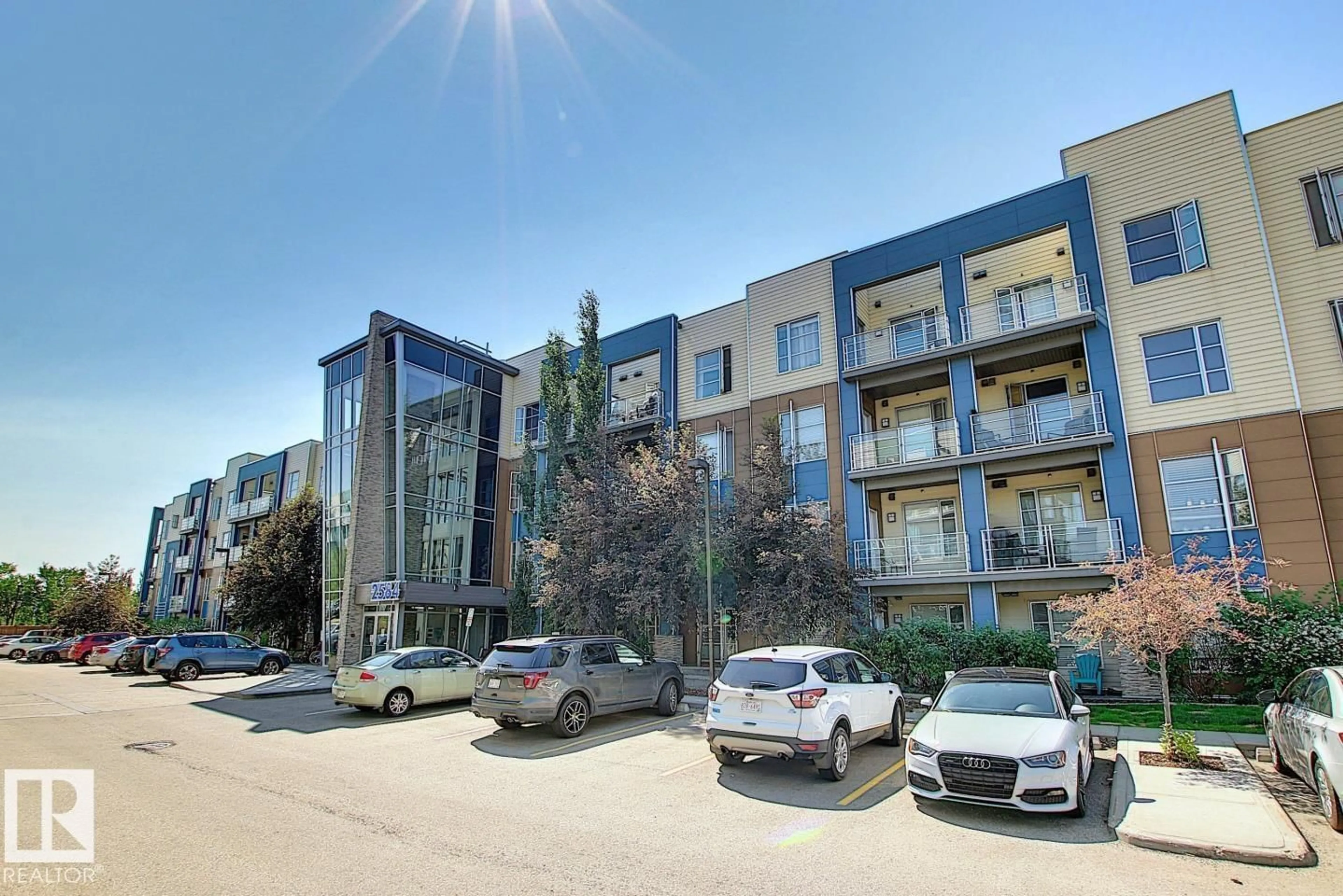 A pic from outside/outdoor area/front of a property/back of a property/a pic from drone, building for 419 - 2584 ANDERSON WY, Edmonton Alberta T6W0R2