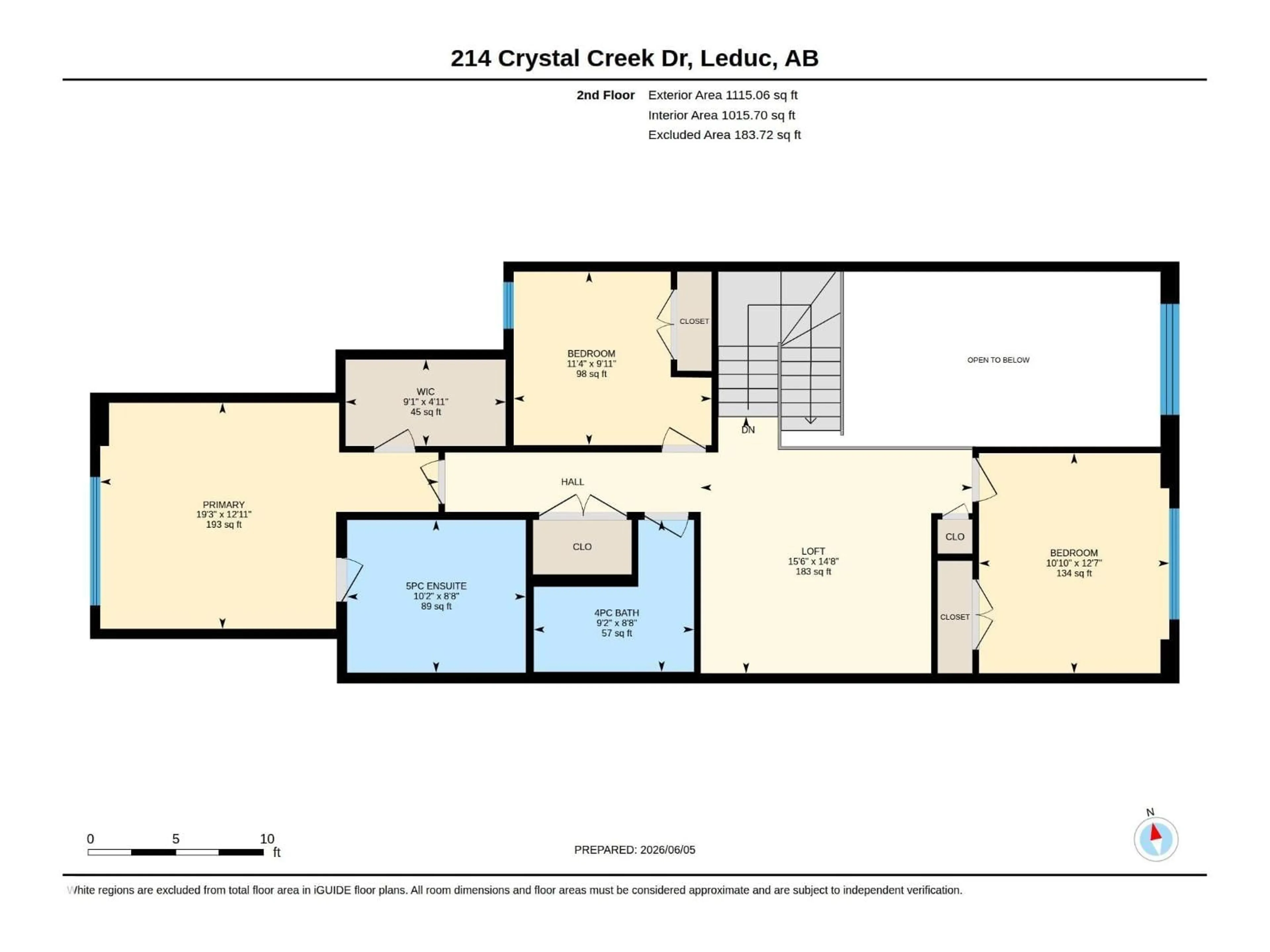 Floor plan for 214 CRYSTAL CREEK DRIVE, Leduc Alberta T9E0X6