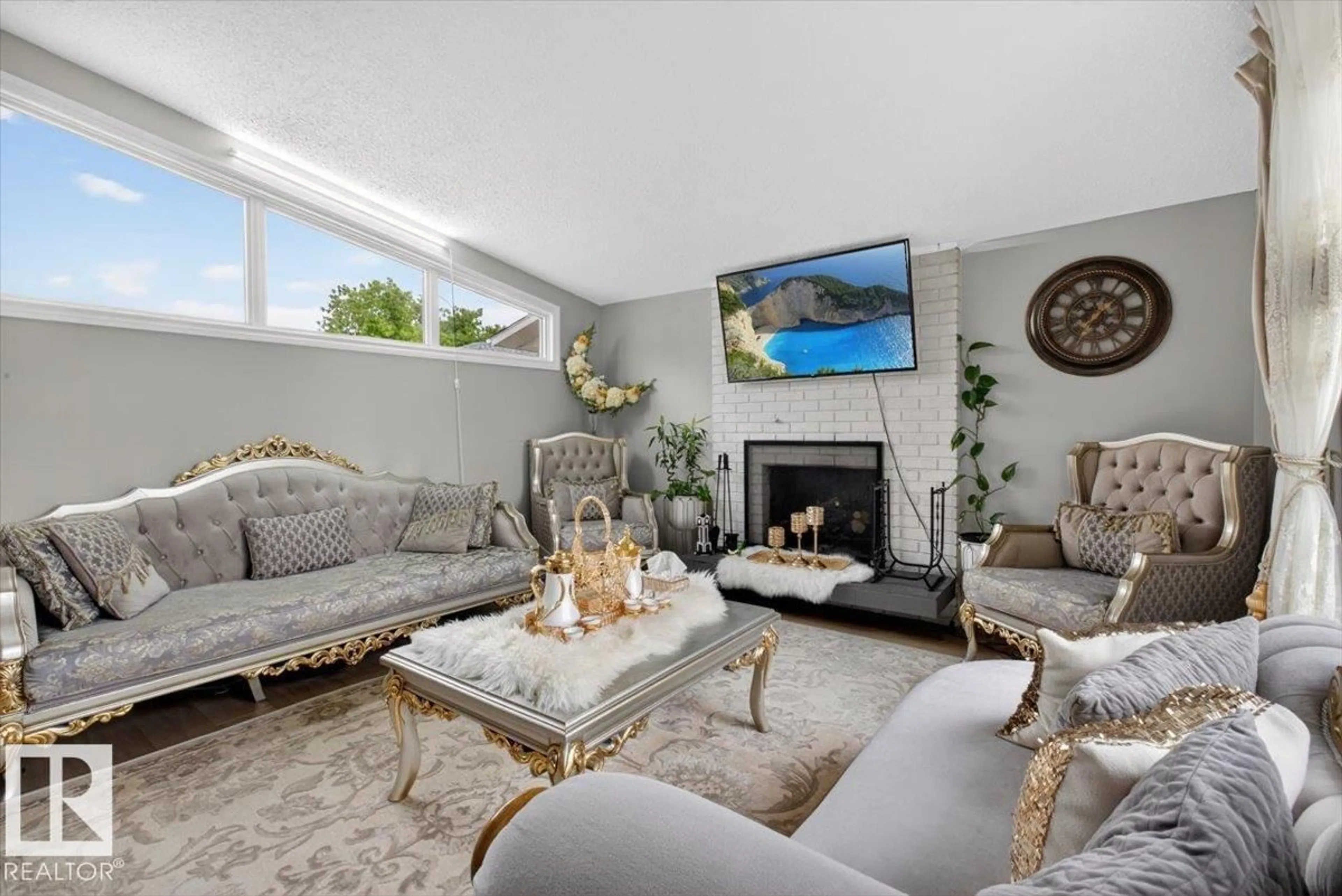Living room with furniture, unknown for 11940 152B AV, Edmonton Alberta T5X1G4